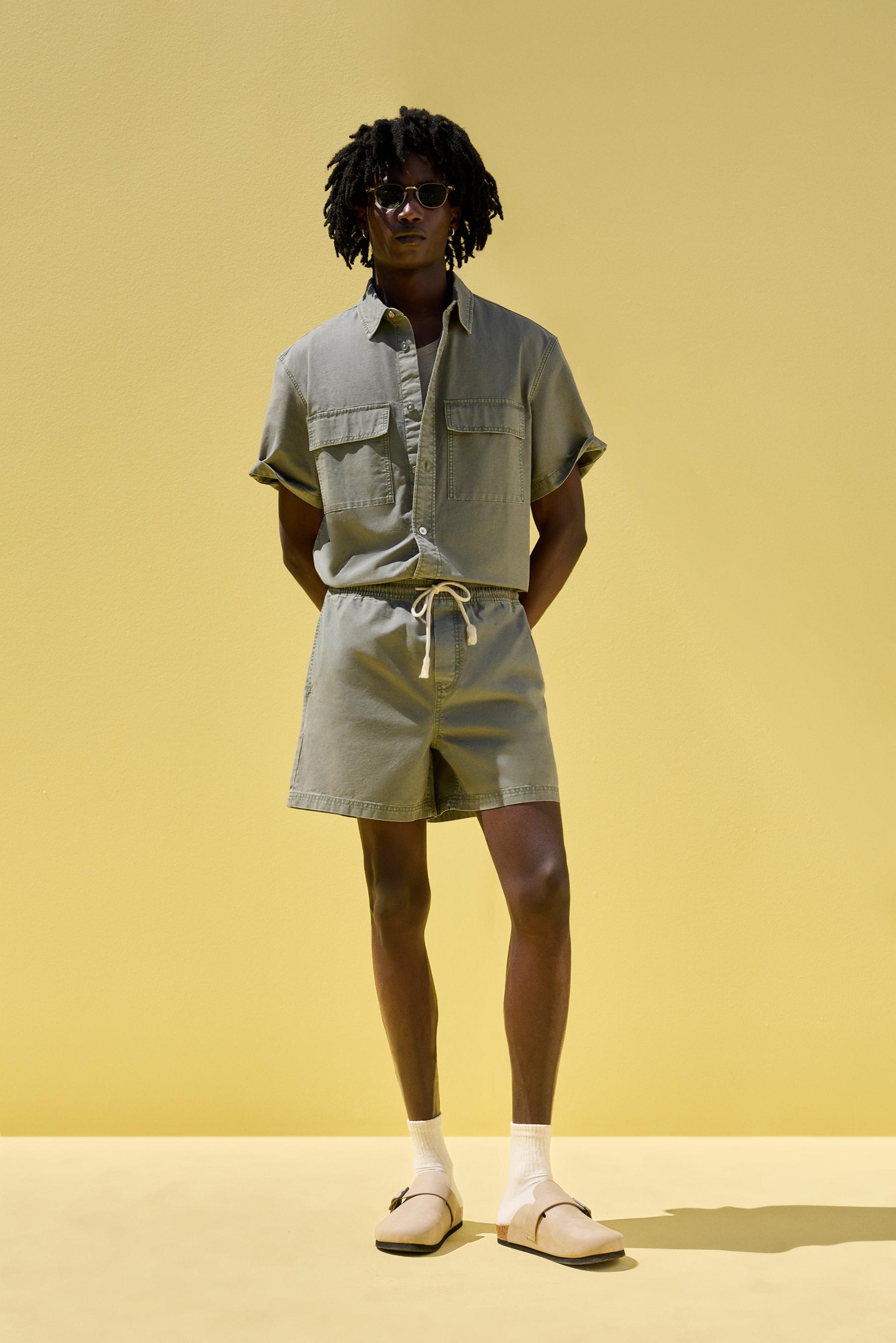 Jogger Bermuda shorts — FADED GREEN