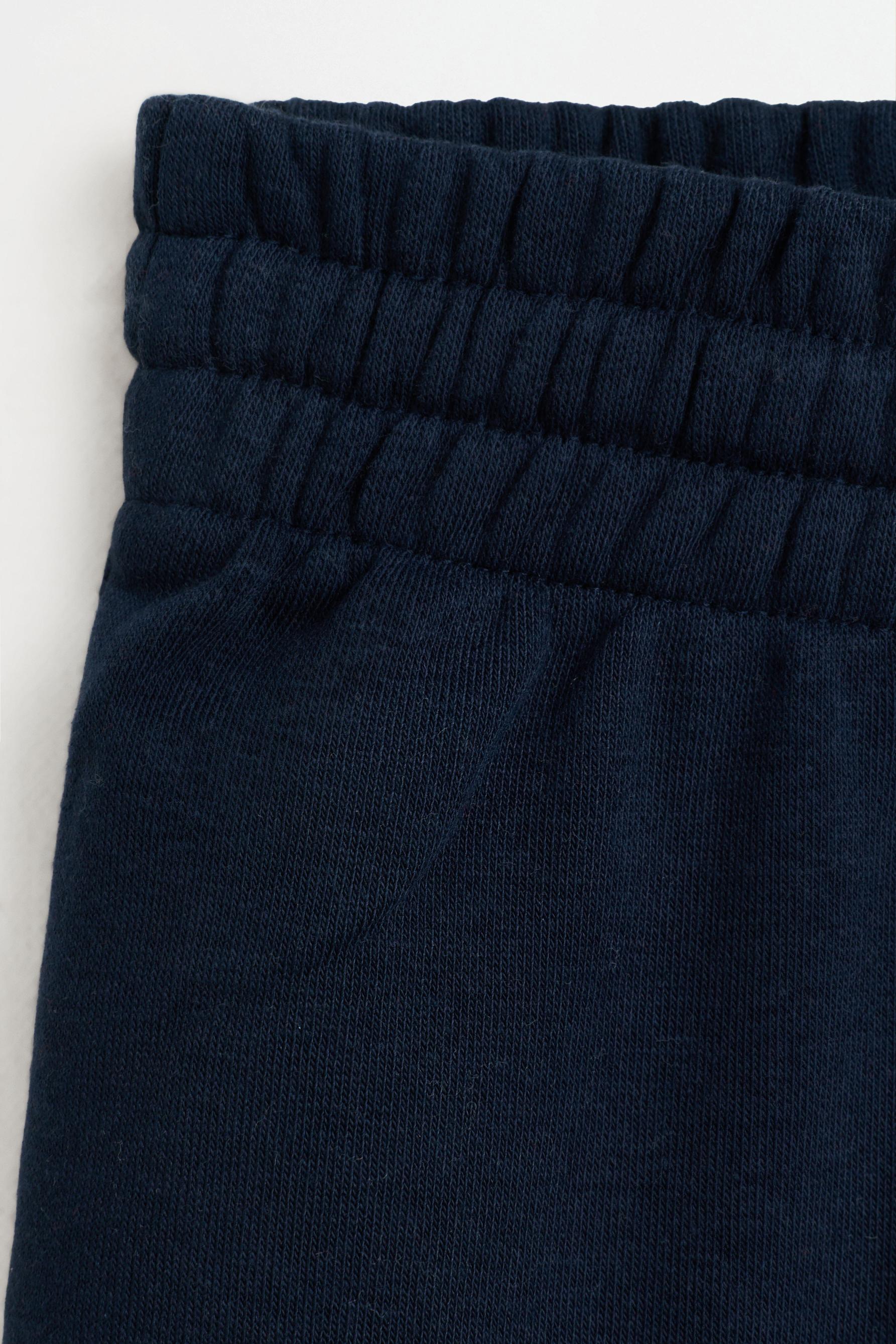 Solid plush trousers — NAVY