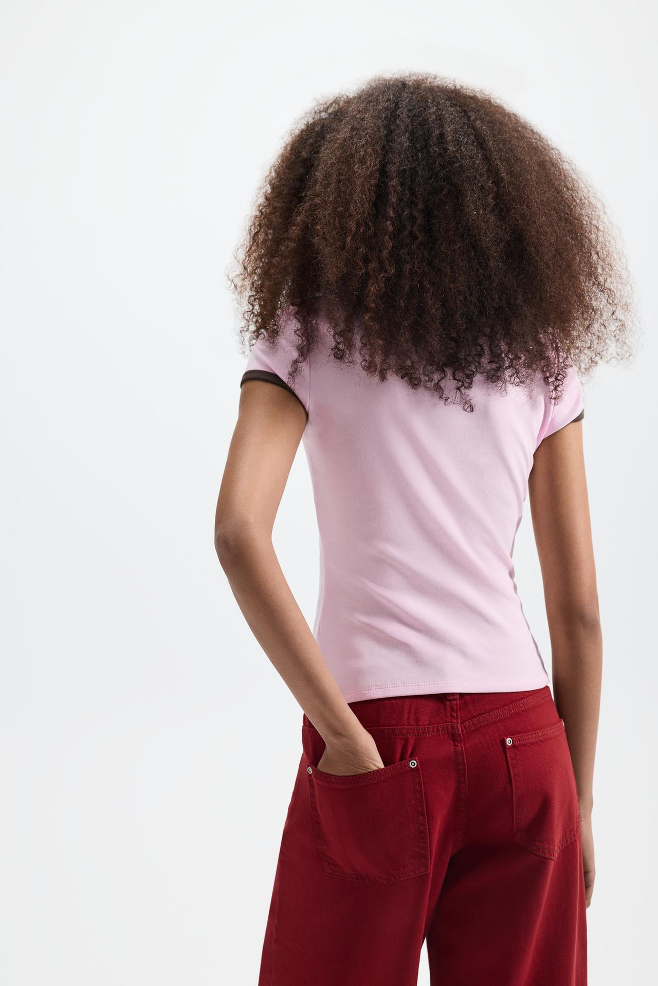 Printed T-shirt — PASTEL PINK