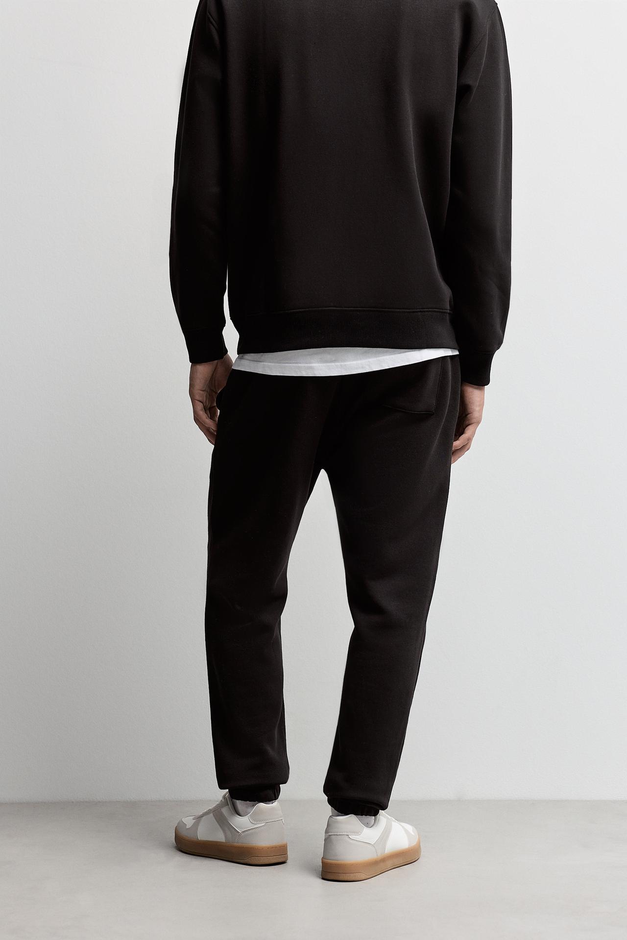 Slim fit tracksuit bottoms — BLACK