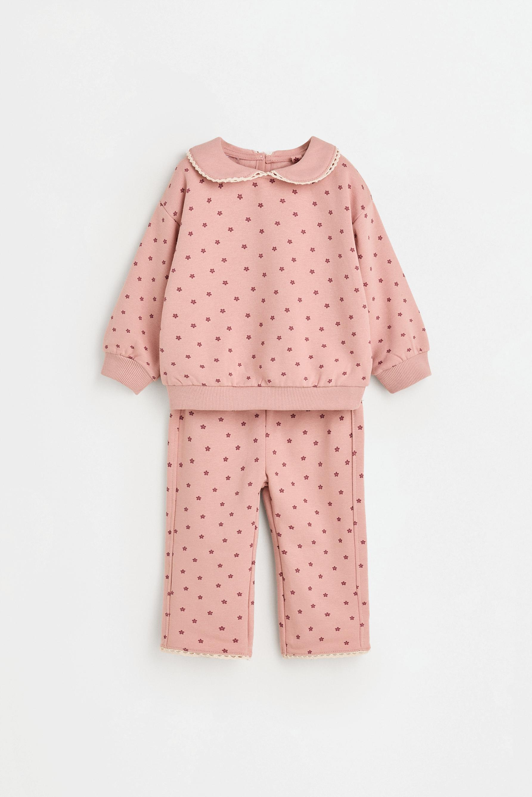 Set sudadera y pantalón felpa con puntilla