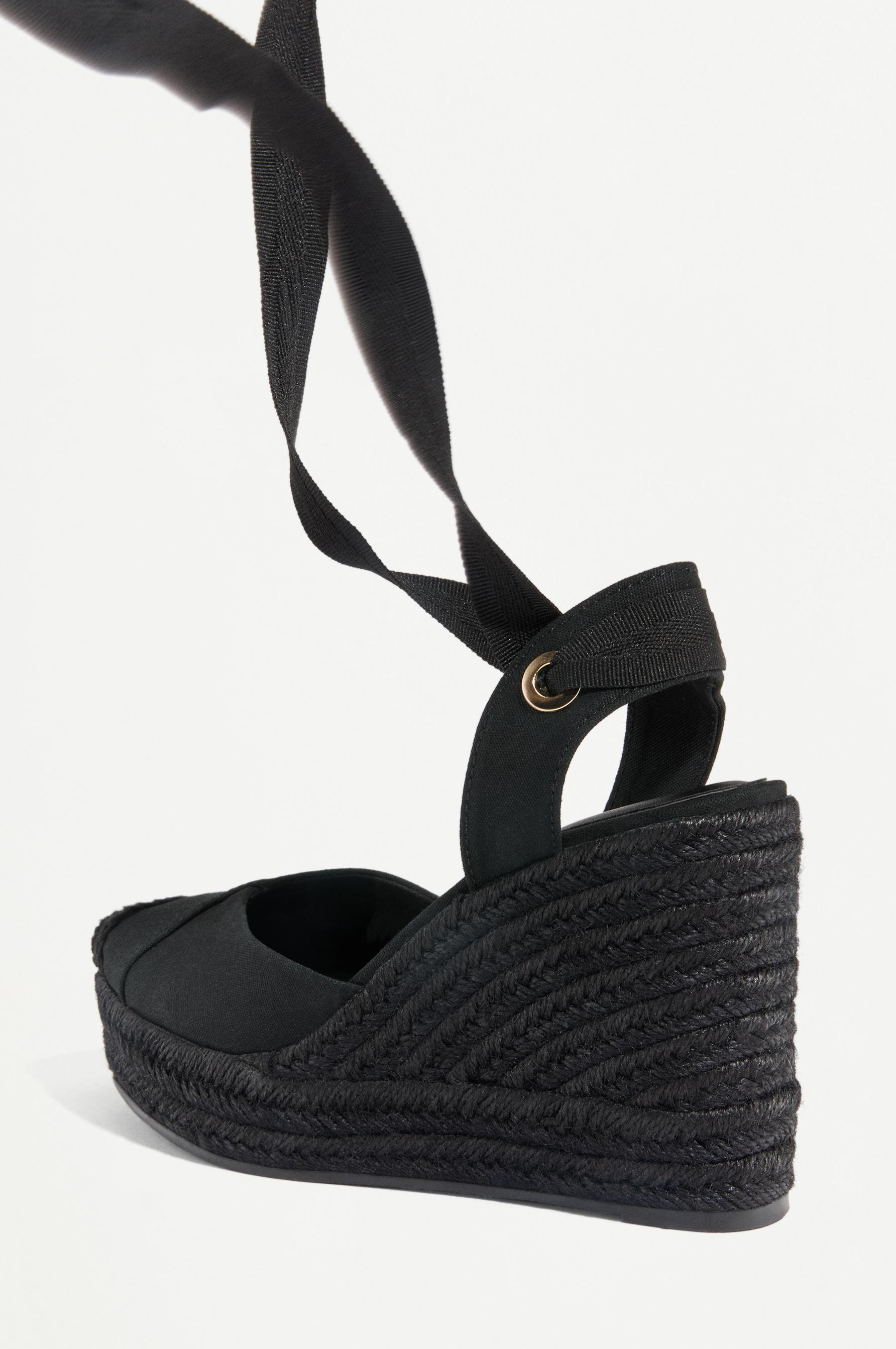 Jute wedge — BLACK