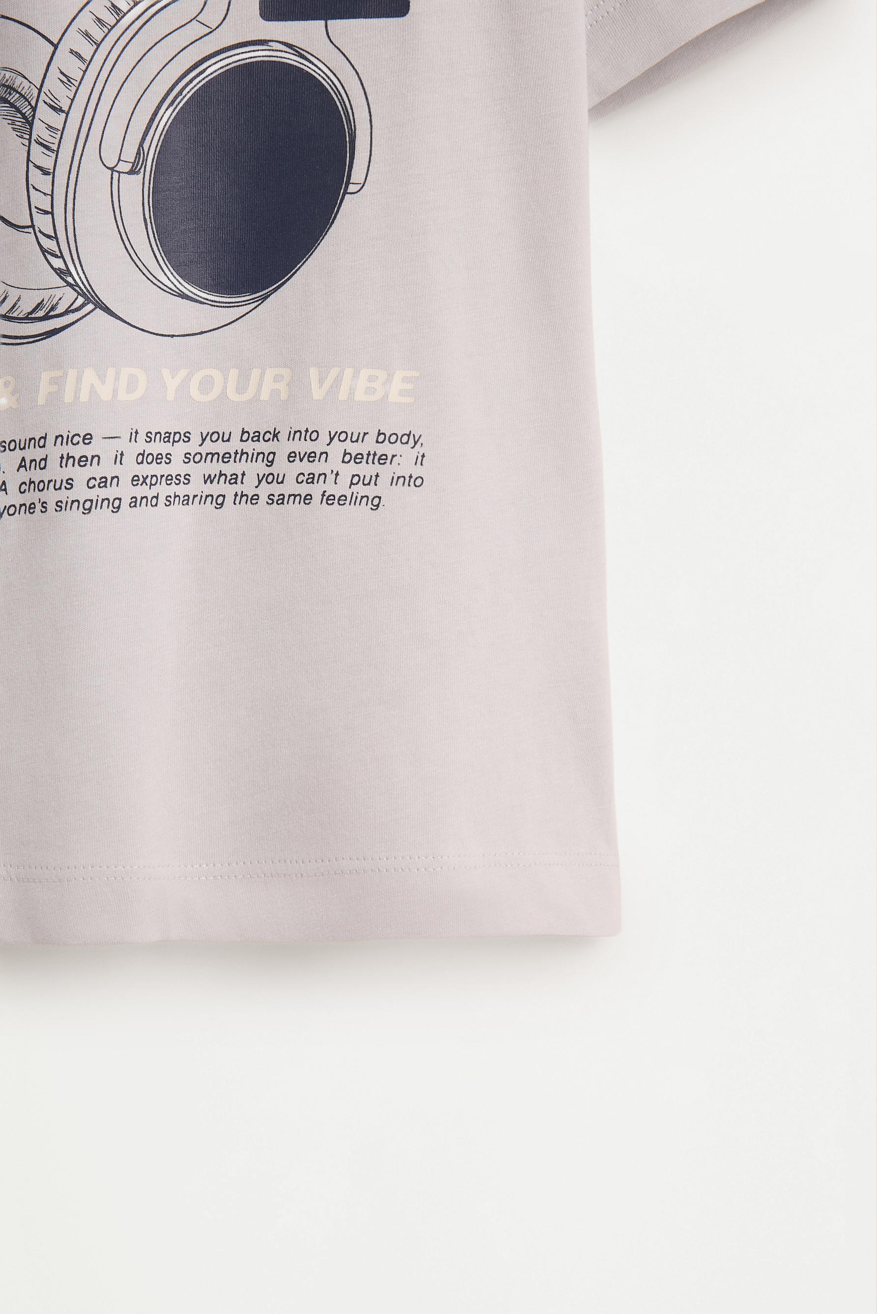 Printed T-shirt — PALE GREY