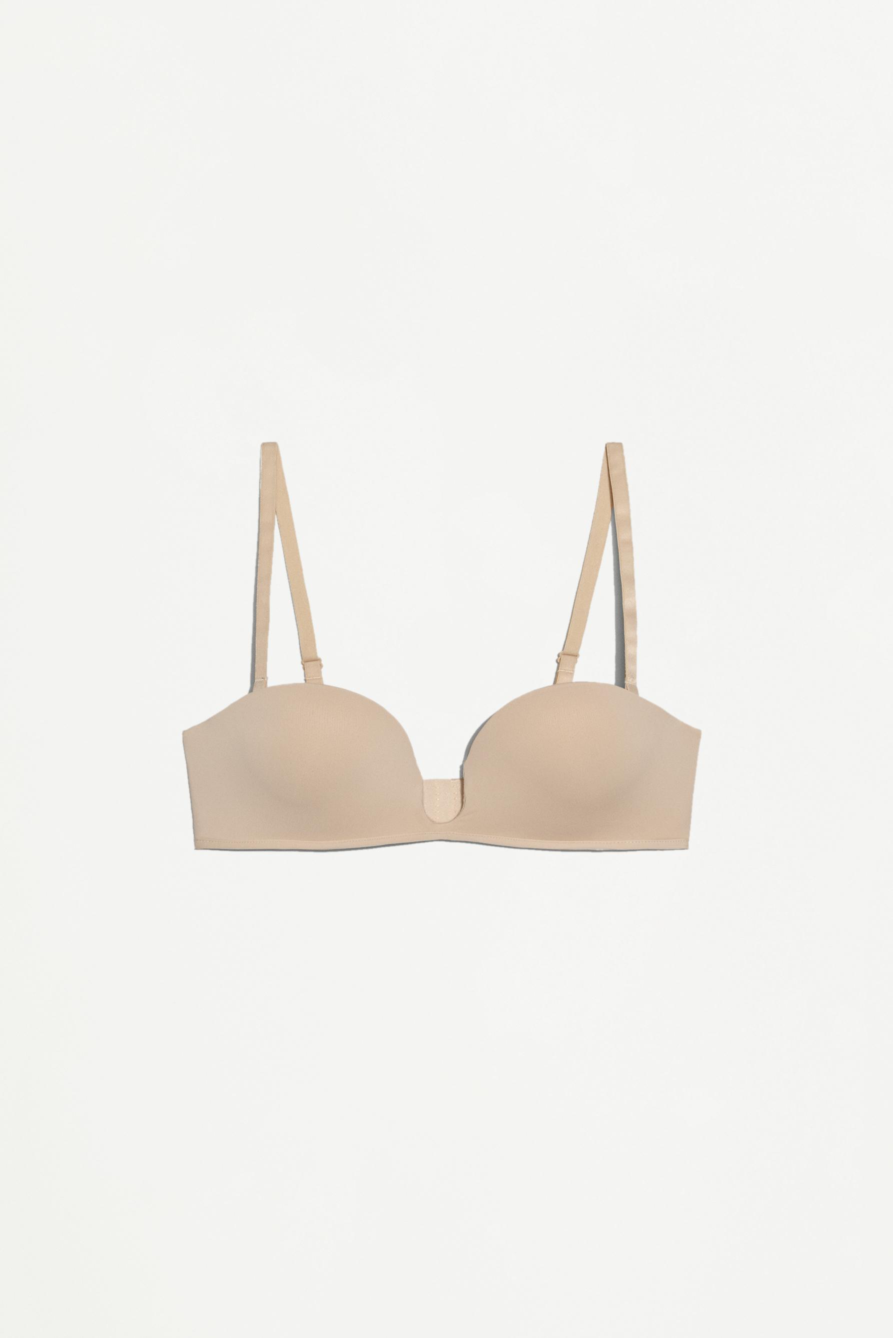 Plunge bandeau bra — ECRU