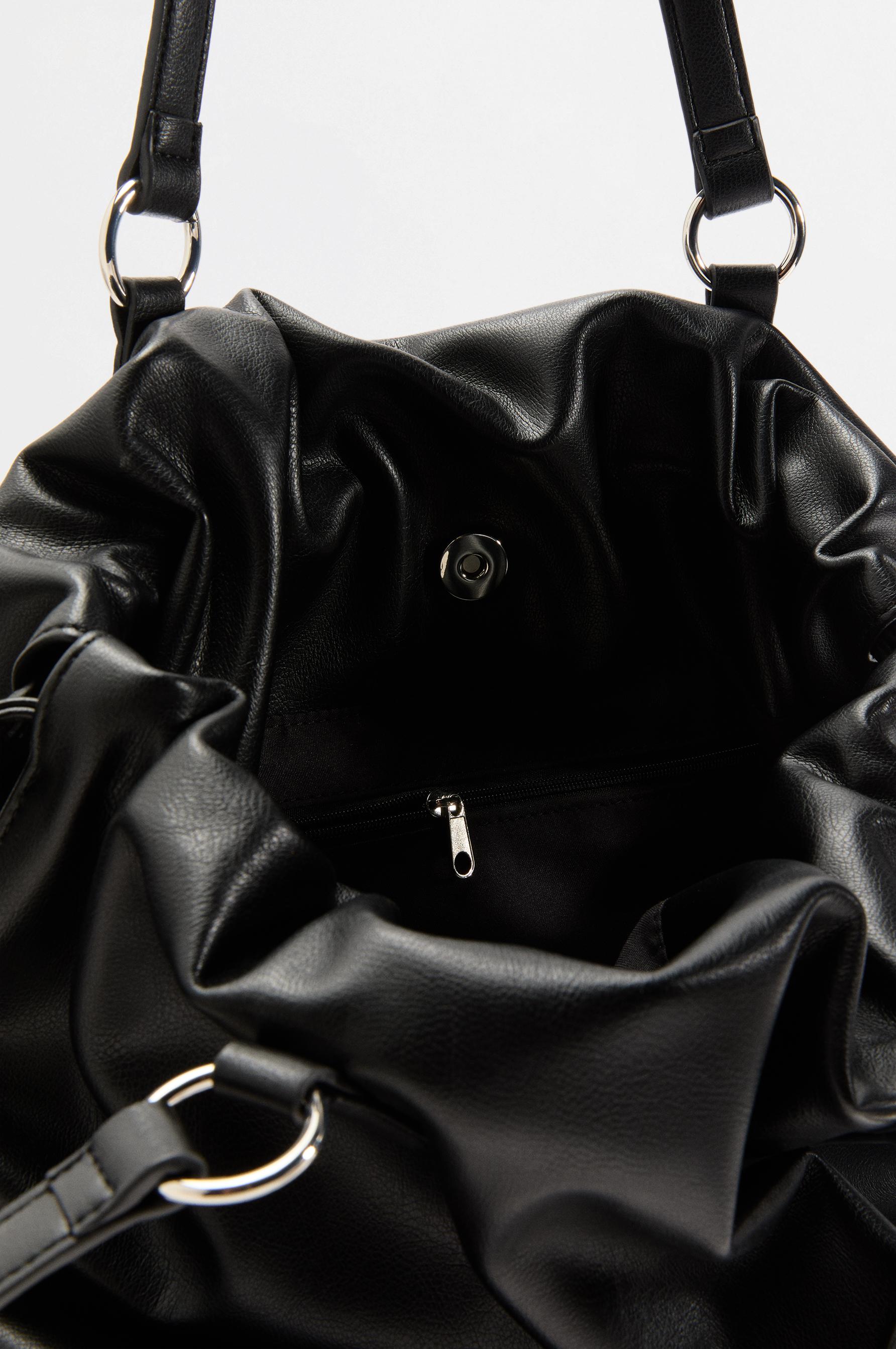 Soft shopper bag — BLACK