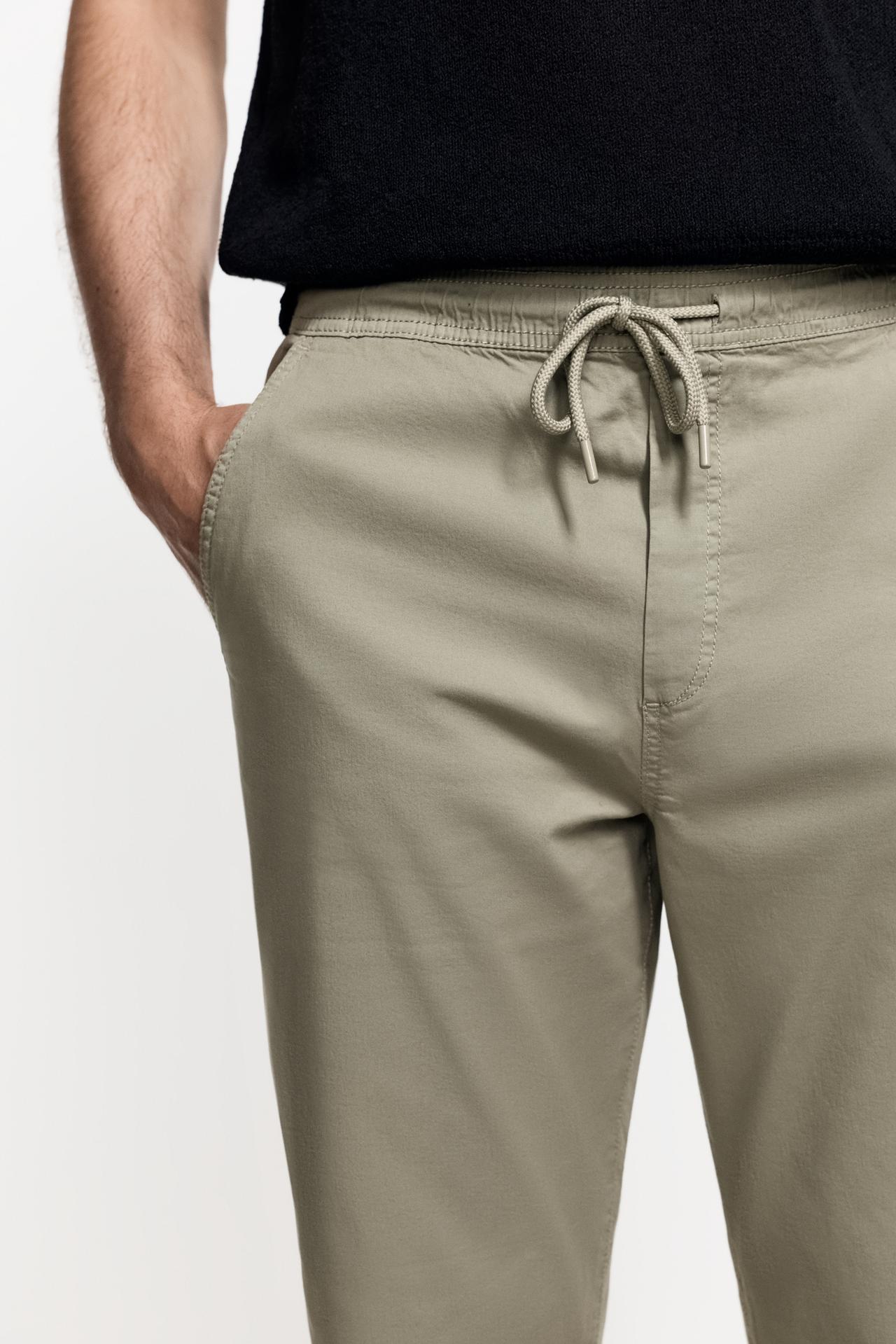 Slim fit jogger trousers — KHAKI