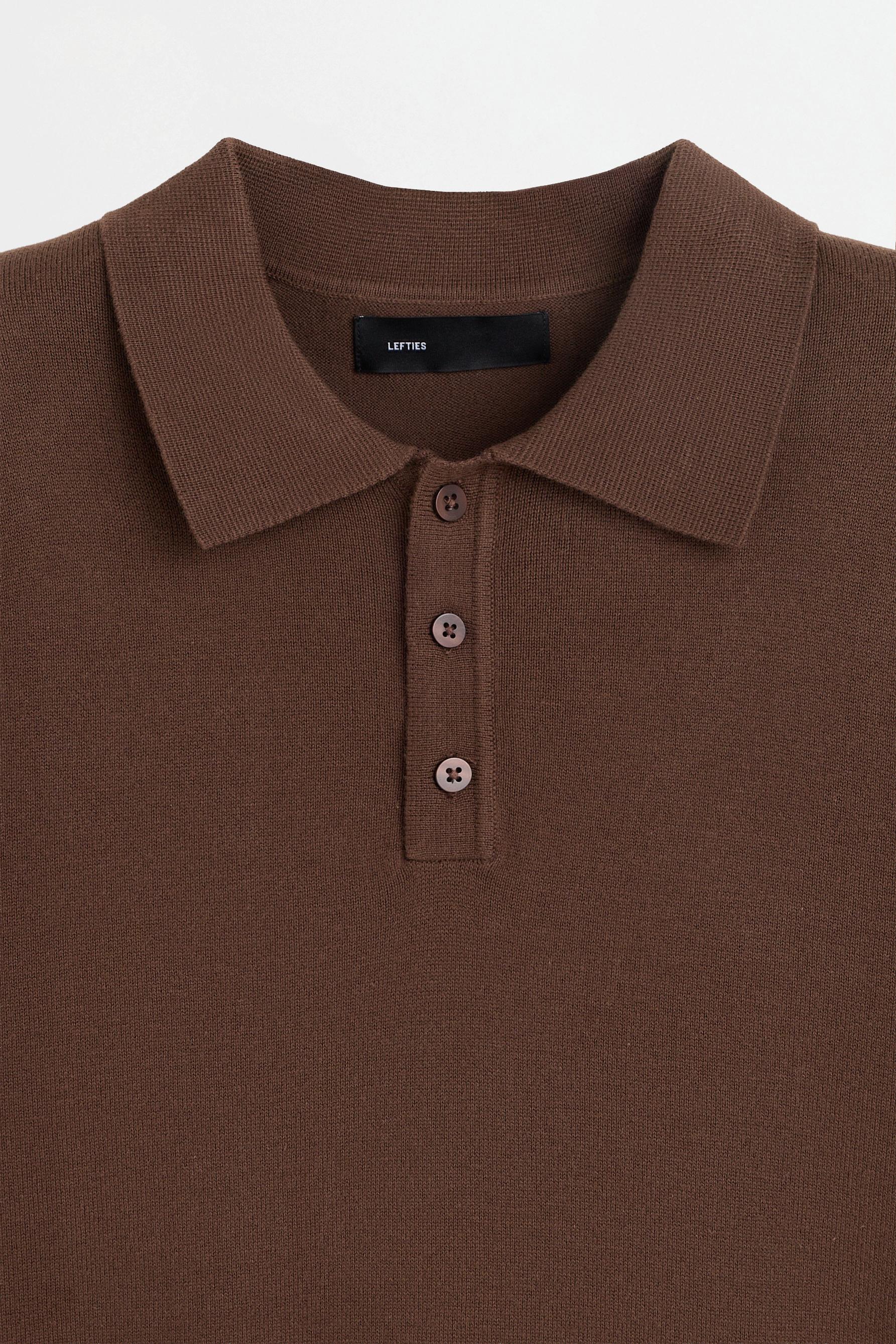 Basic polo sweater — BROWN