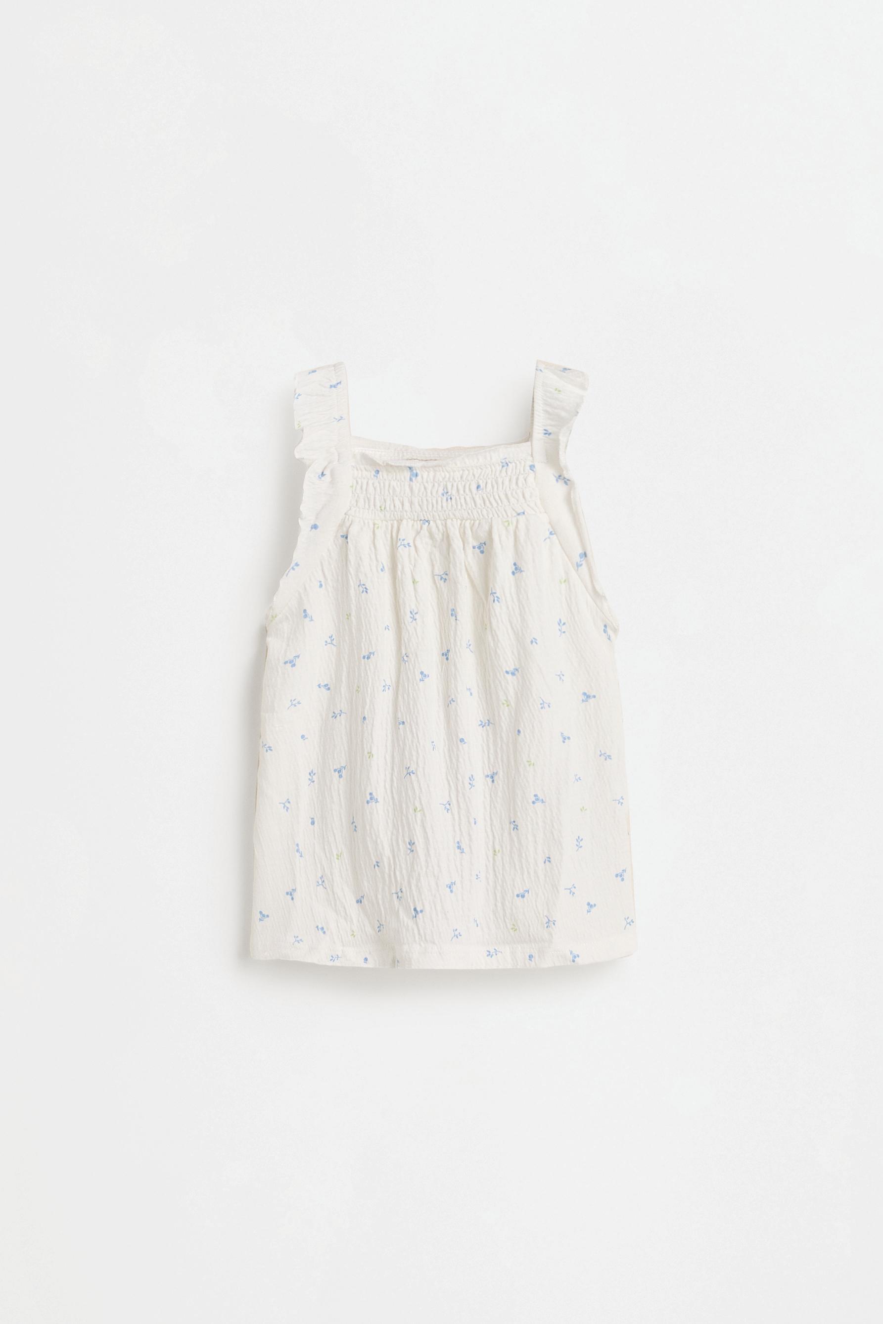 Crepe dress and bloomer set — OFF WHITE