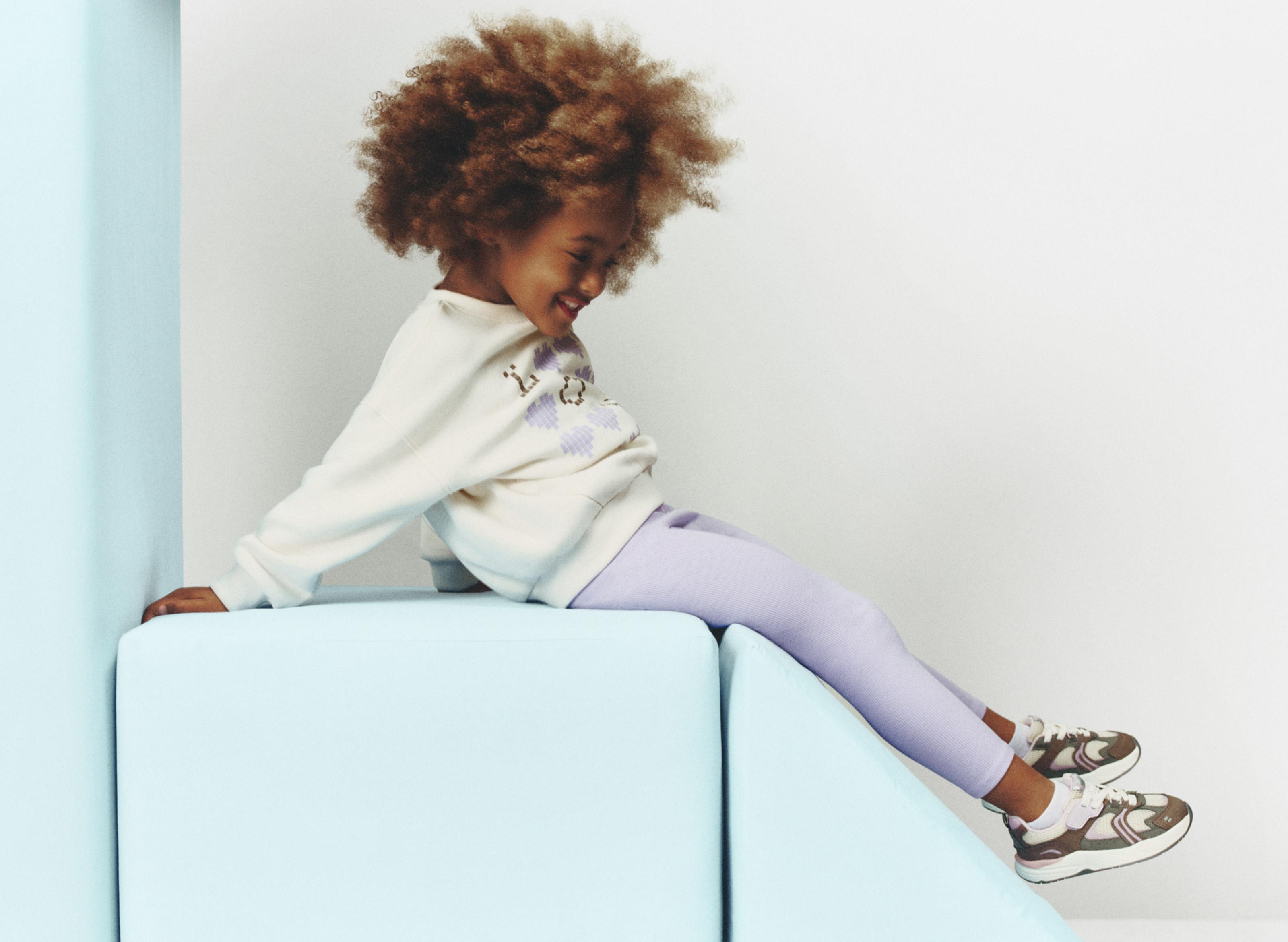 Sweatshirt and ribbed leggings set — ECRU