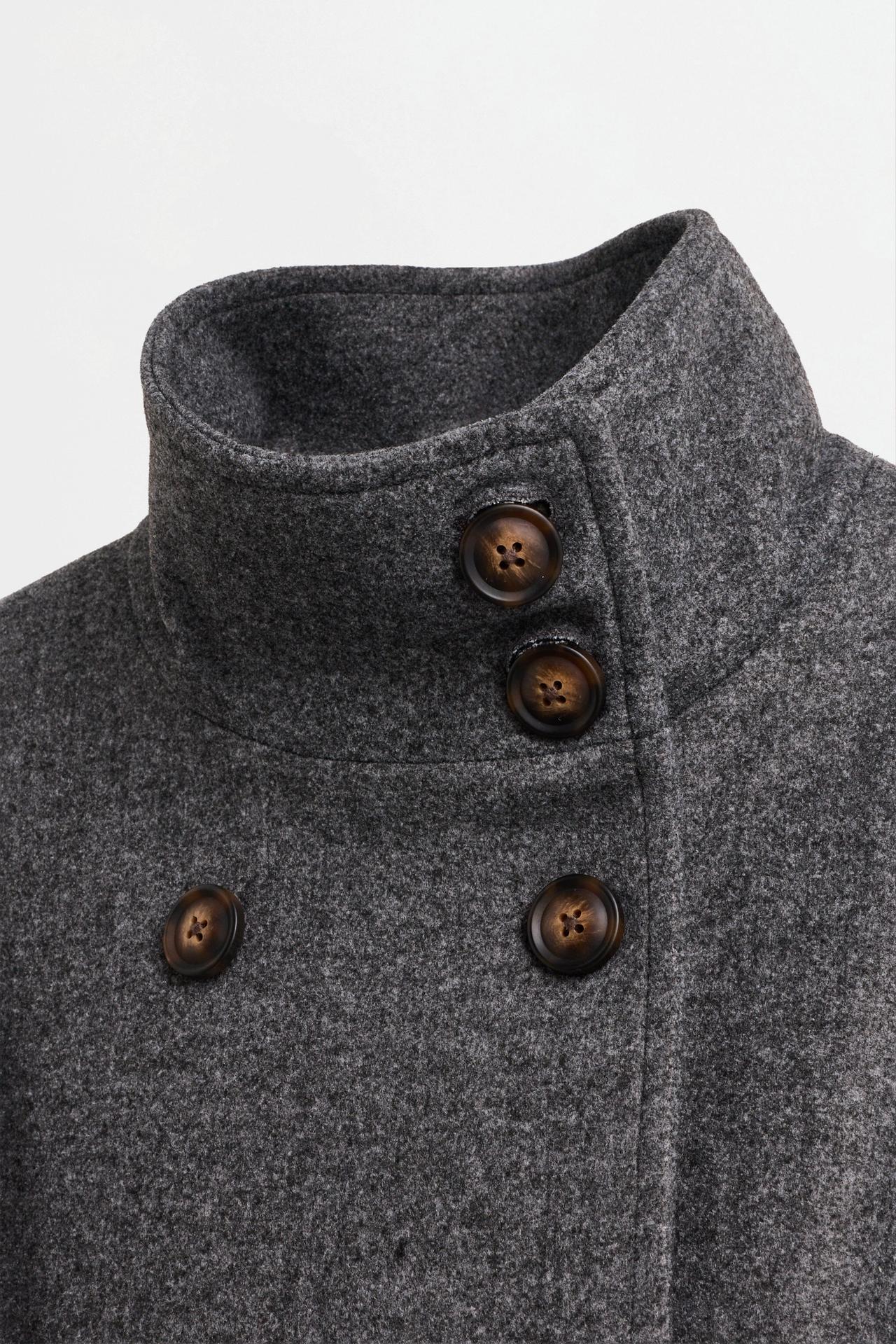 Long cloth coat — DARK GREY