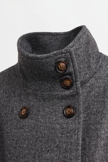 Long cloth coat — DARK GREY 7
