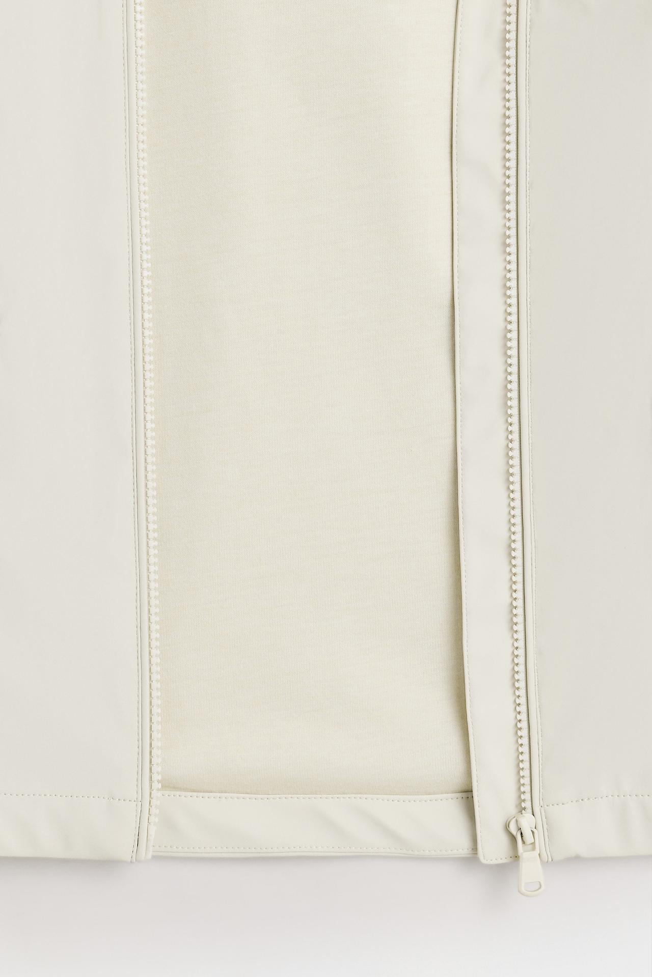 Lightweight rubberised parka — ECRU