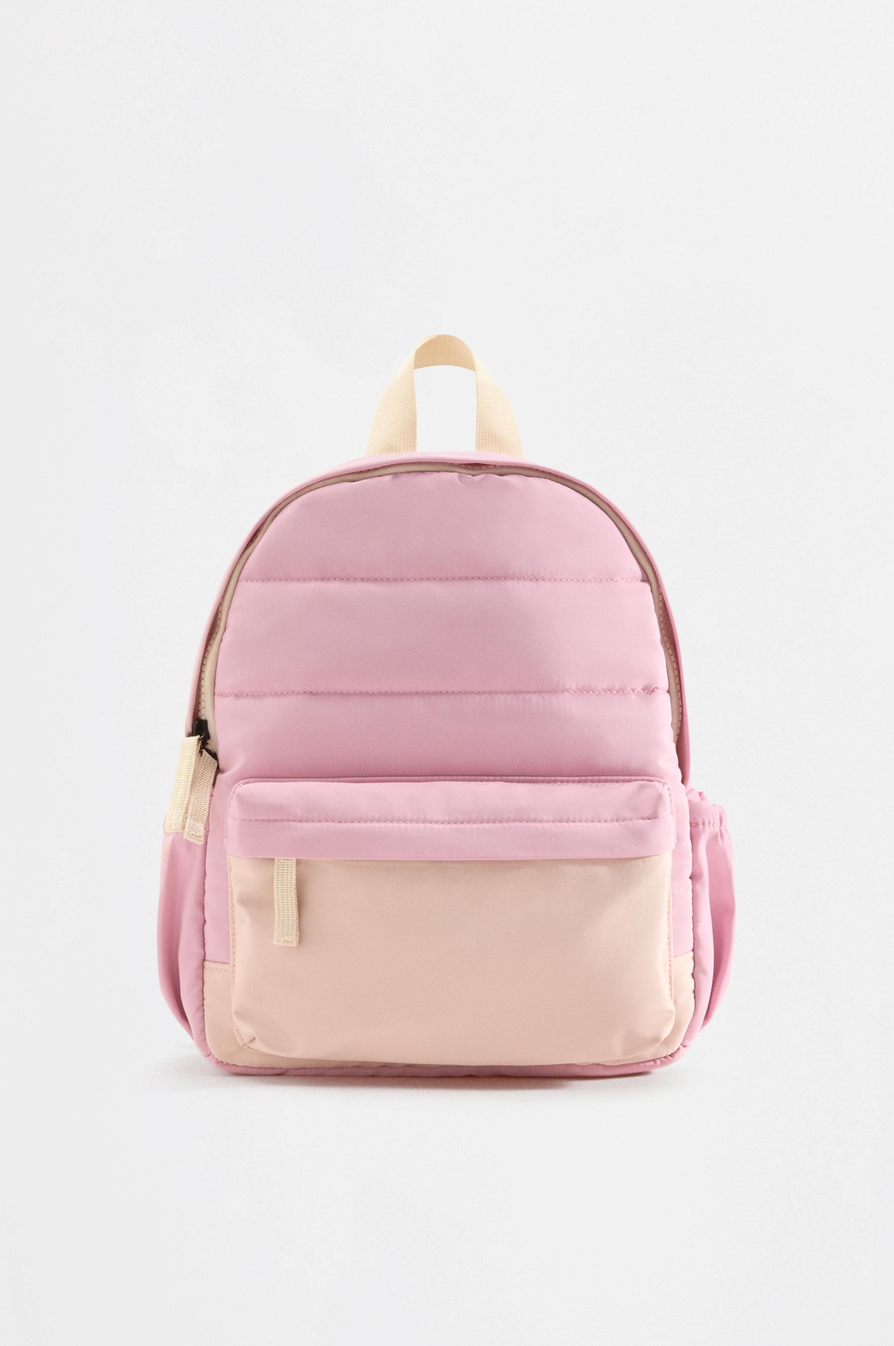 Quilted backpack — PALE PINK