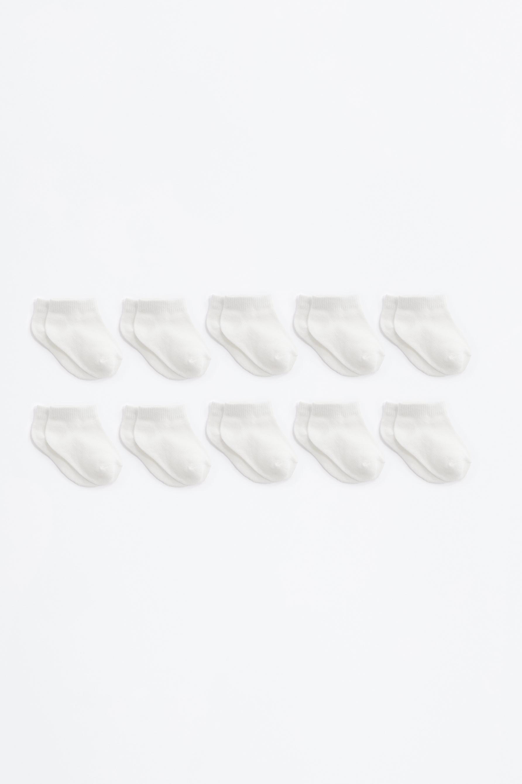Ankle socks (Pack 10) — WHITE