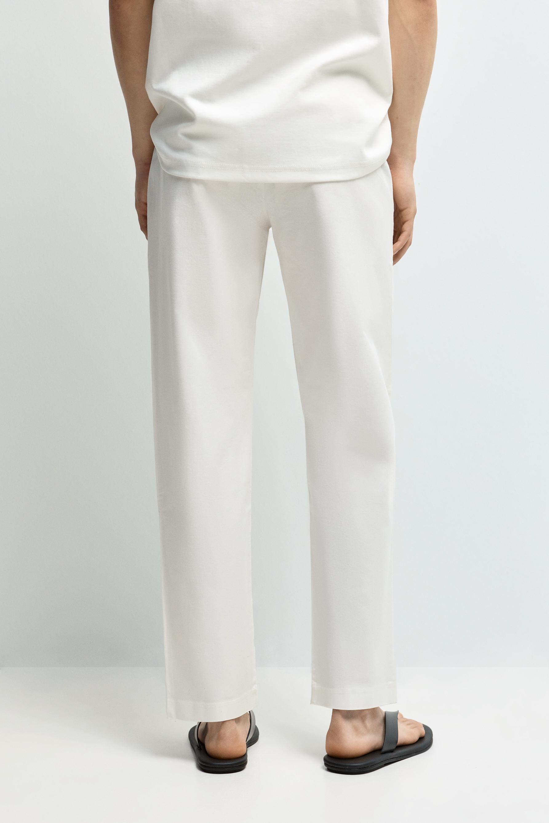 Slim fit chino trousers — OFF WHITE