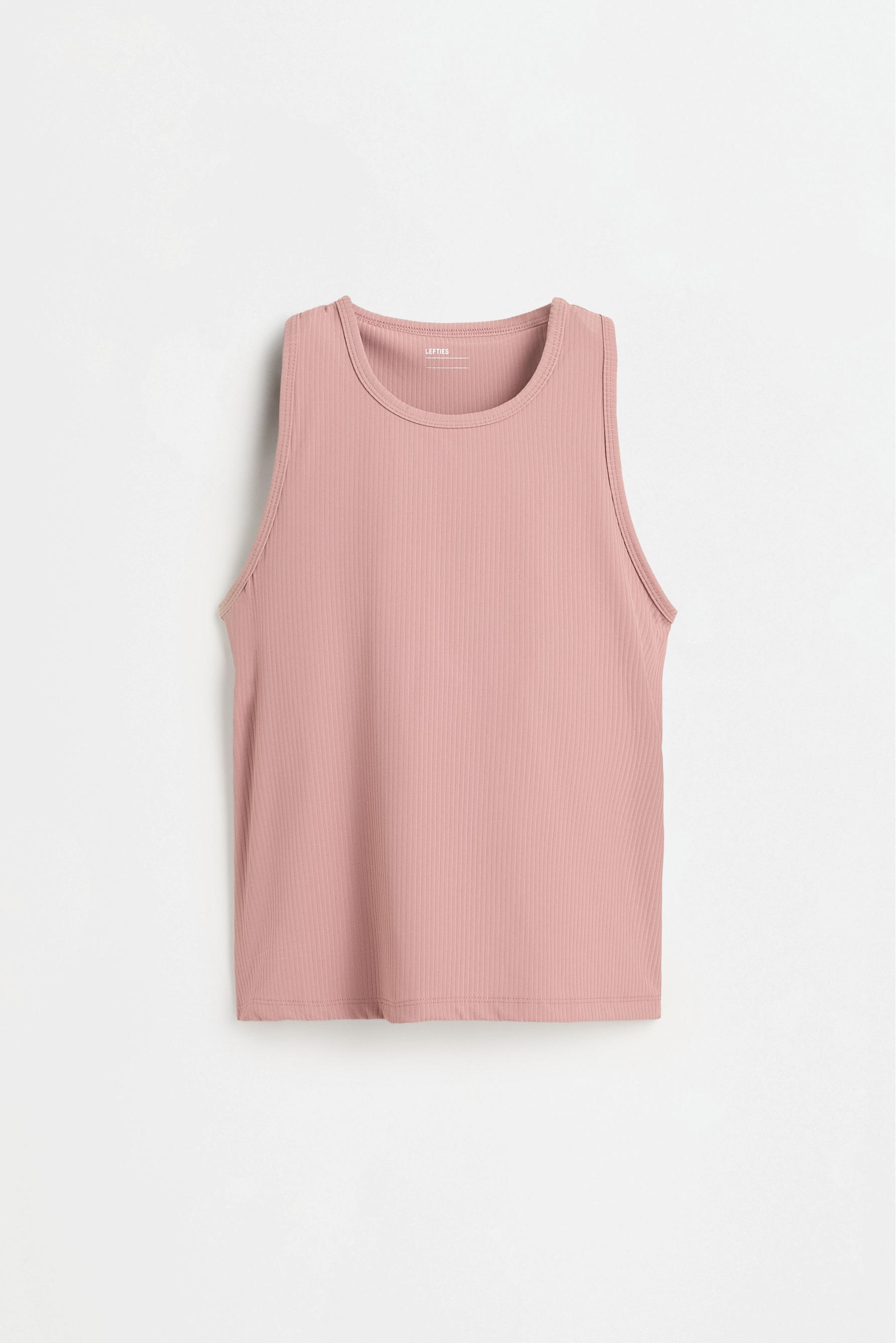 Ribbed sports T-shirt — PINK