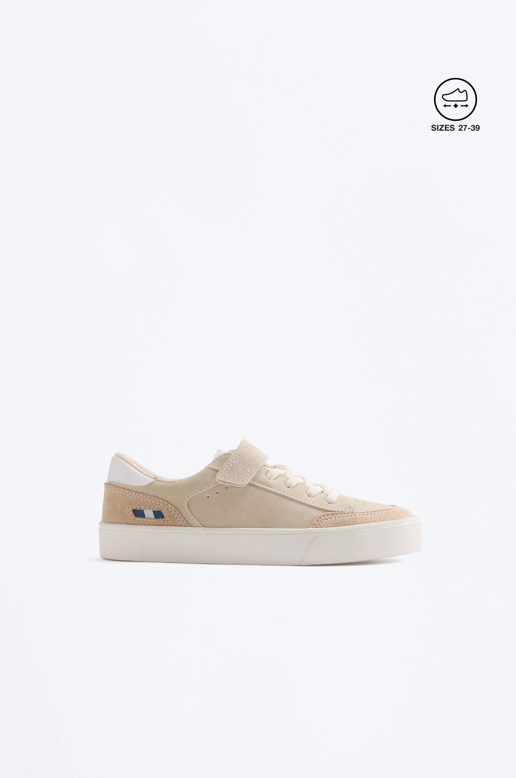 FLAG COMBINATION SNEAKER — BROWN