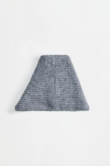 Ribbed knit snood — GREY 2