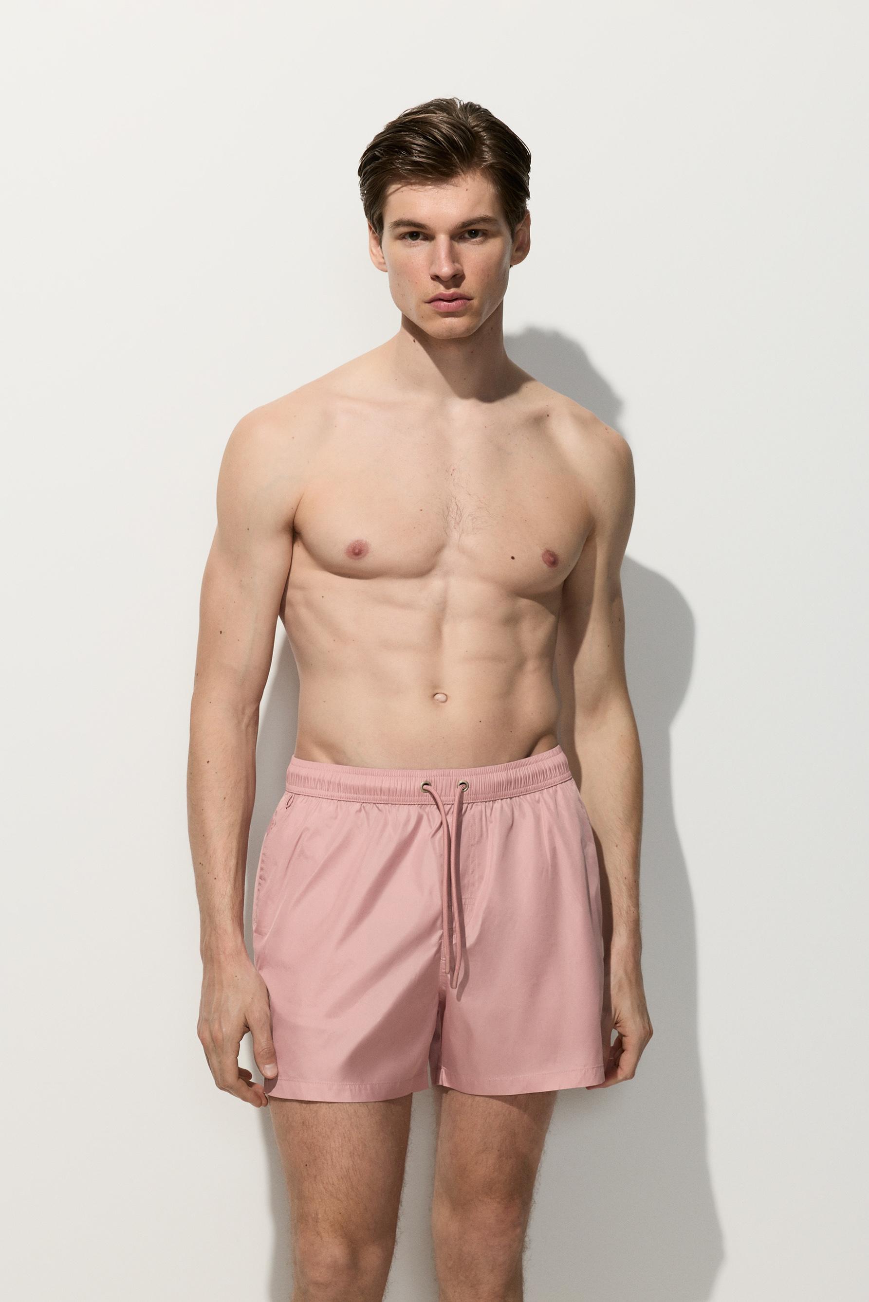 Basic regular fit swim shorts — DUSTY PINK