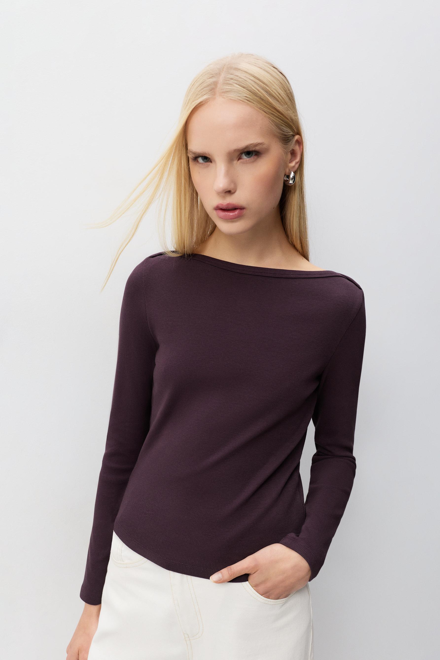 Camiseta manga larga canalé