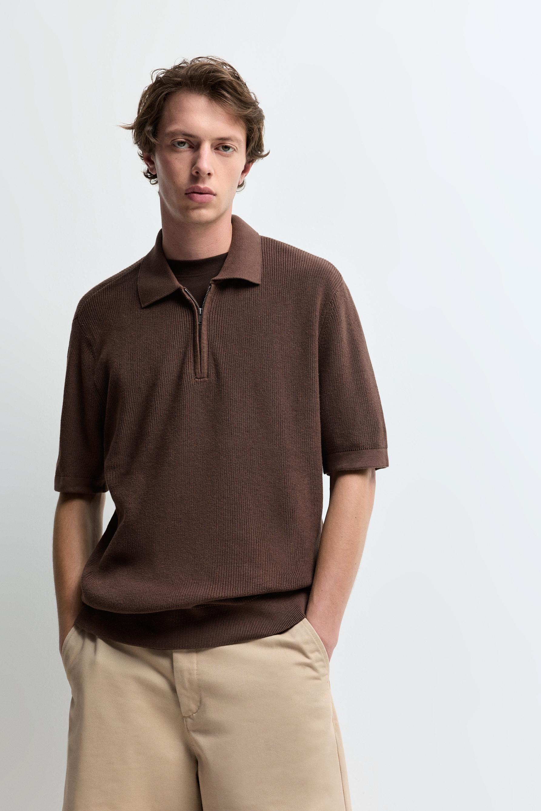 p(R)ojectR® Knit Polo Shirt Zip-up knit polo shirt - Bestsellers - CLOTHING - Man | LEFTIES Spain