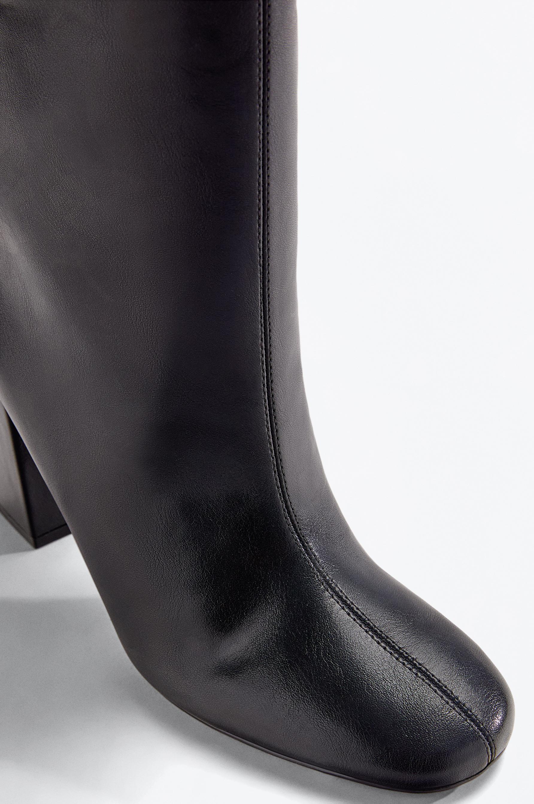 Knee-high heeled boots — BLACK