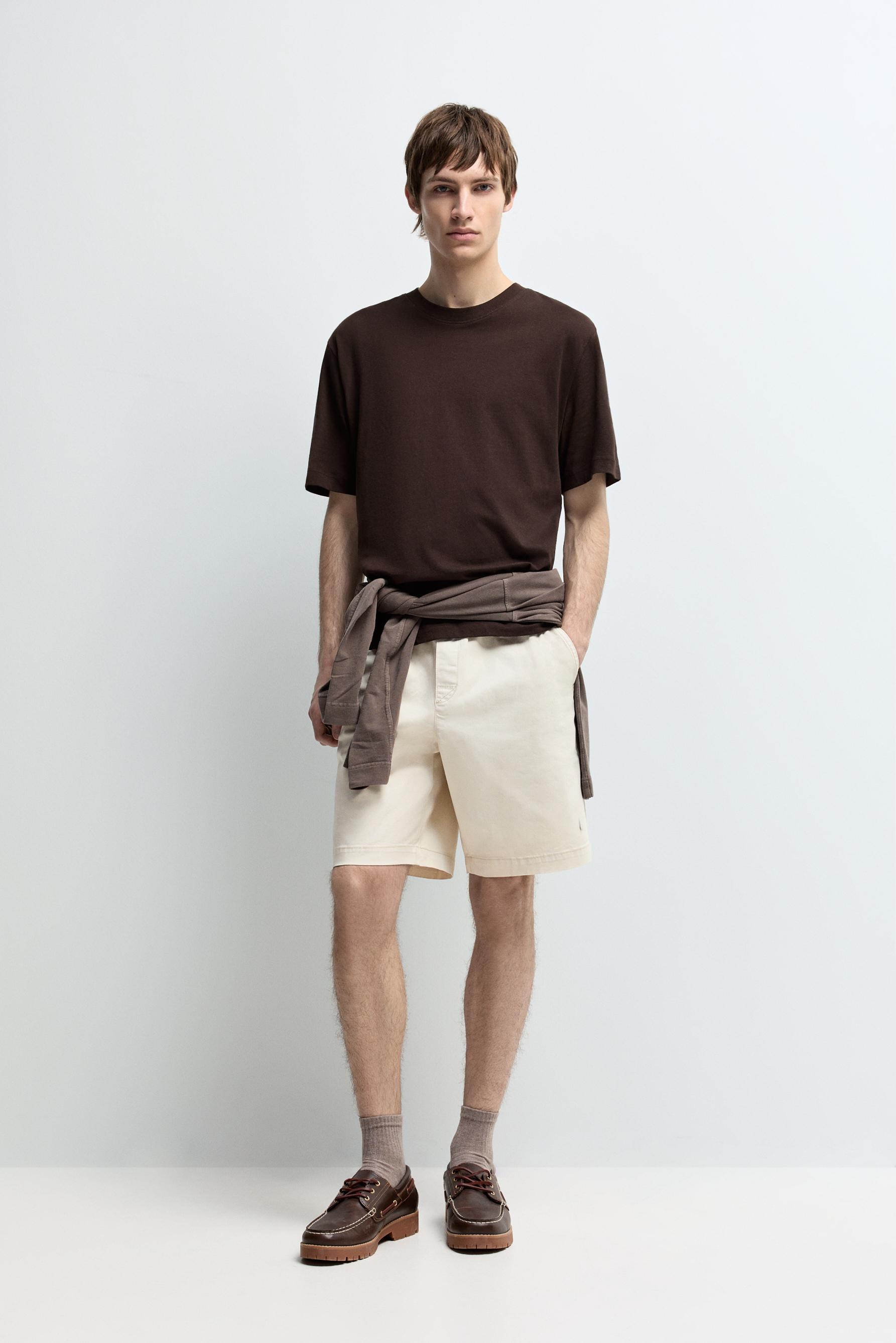 Jogger Bermuda shorts — ECRU