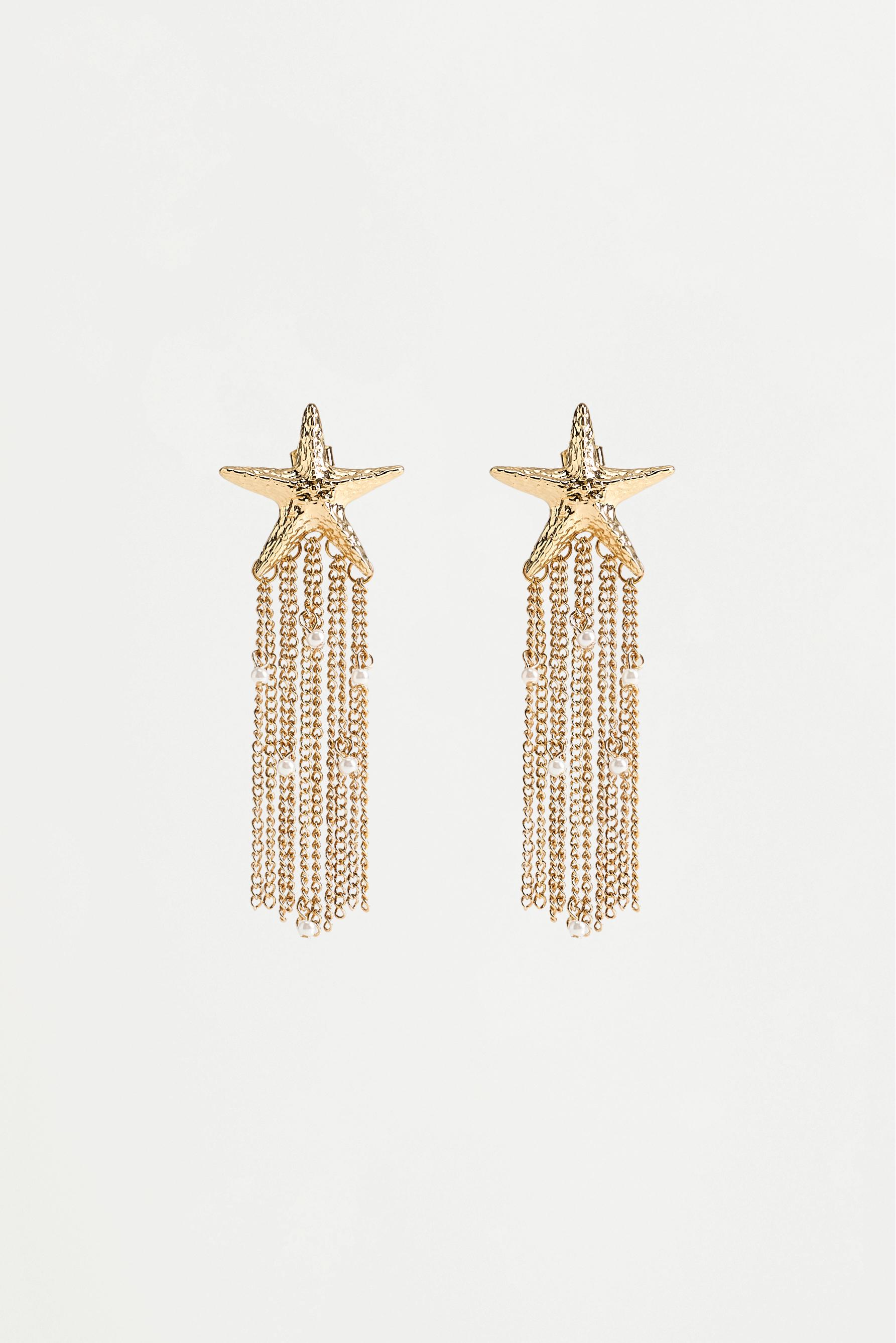Star fringe earrings — GOLD