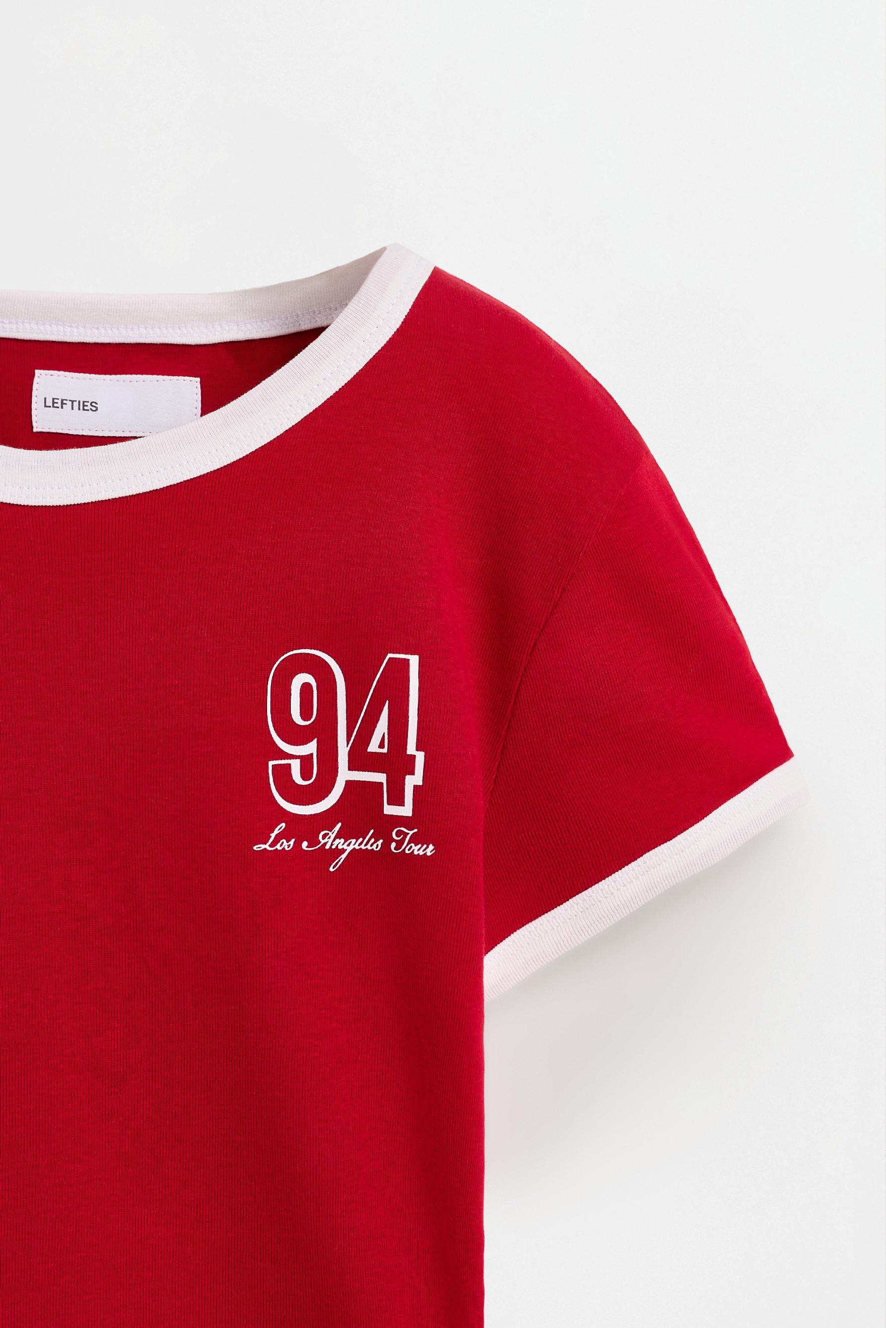 Printed T-shirt — RED