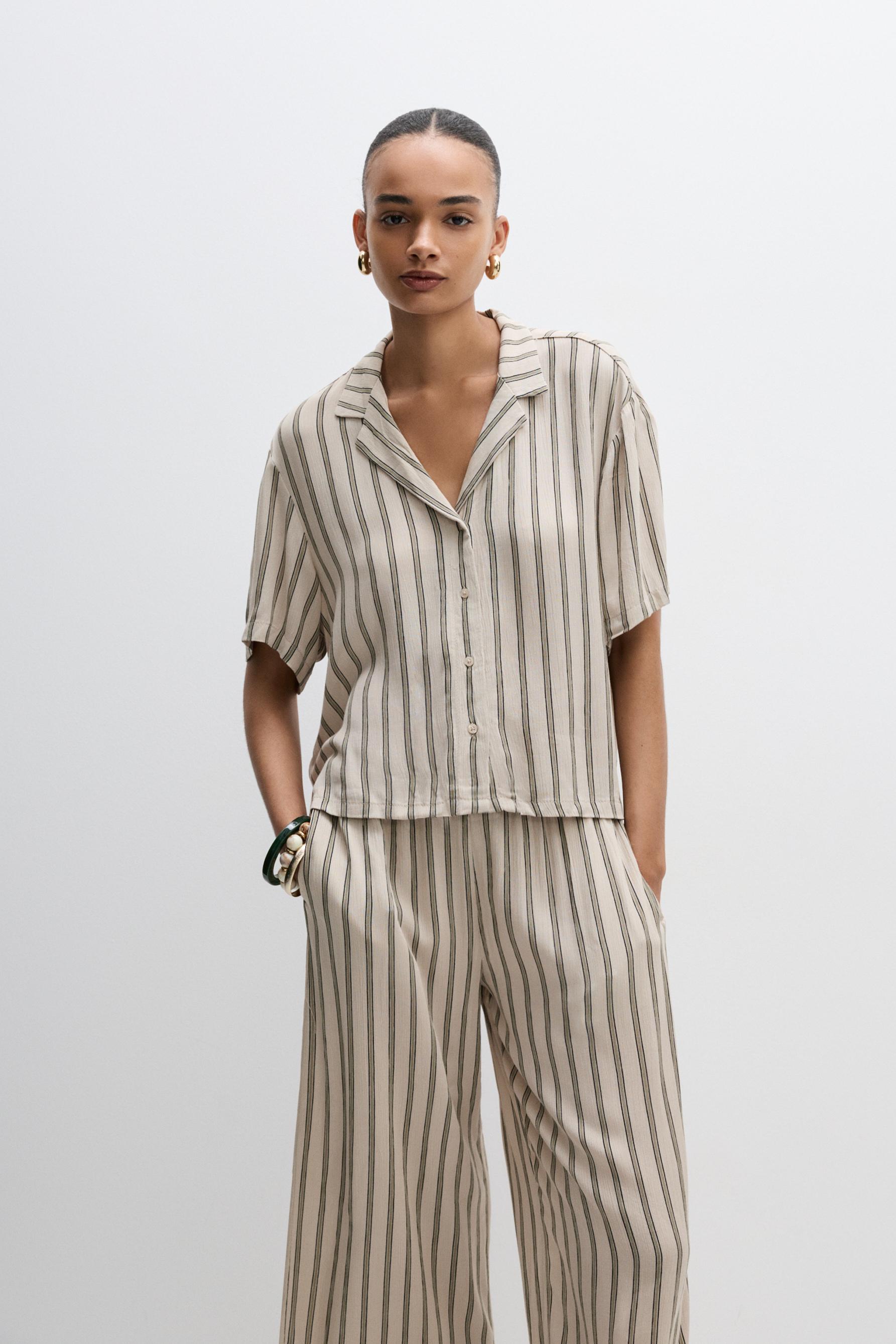 Camisa manga corta textura