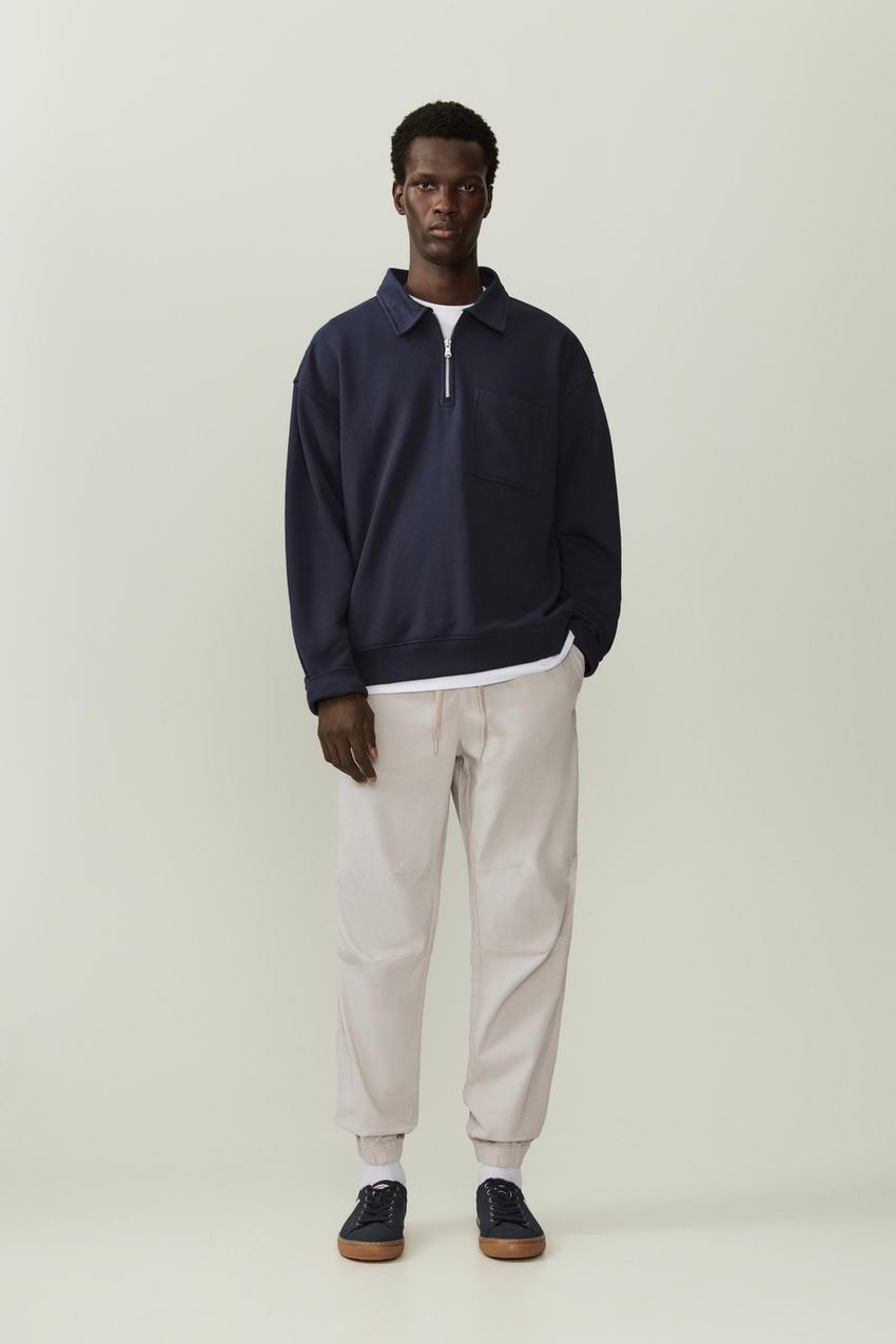 Pantalón Gris Jogger Con Camisa Hombre Pantalón Jogger Camisas Con