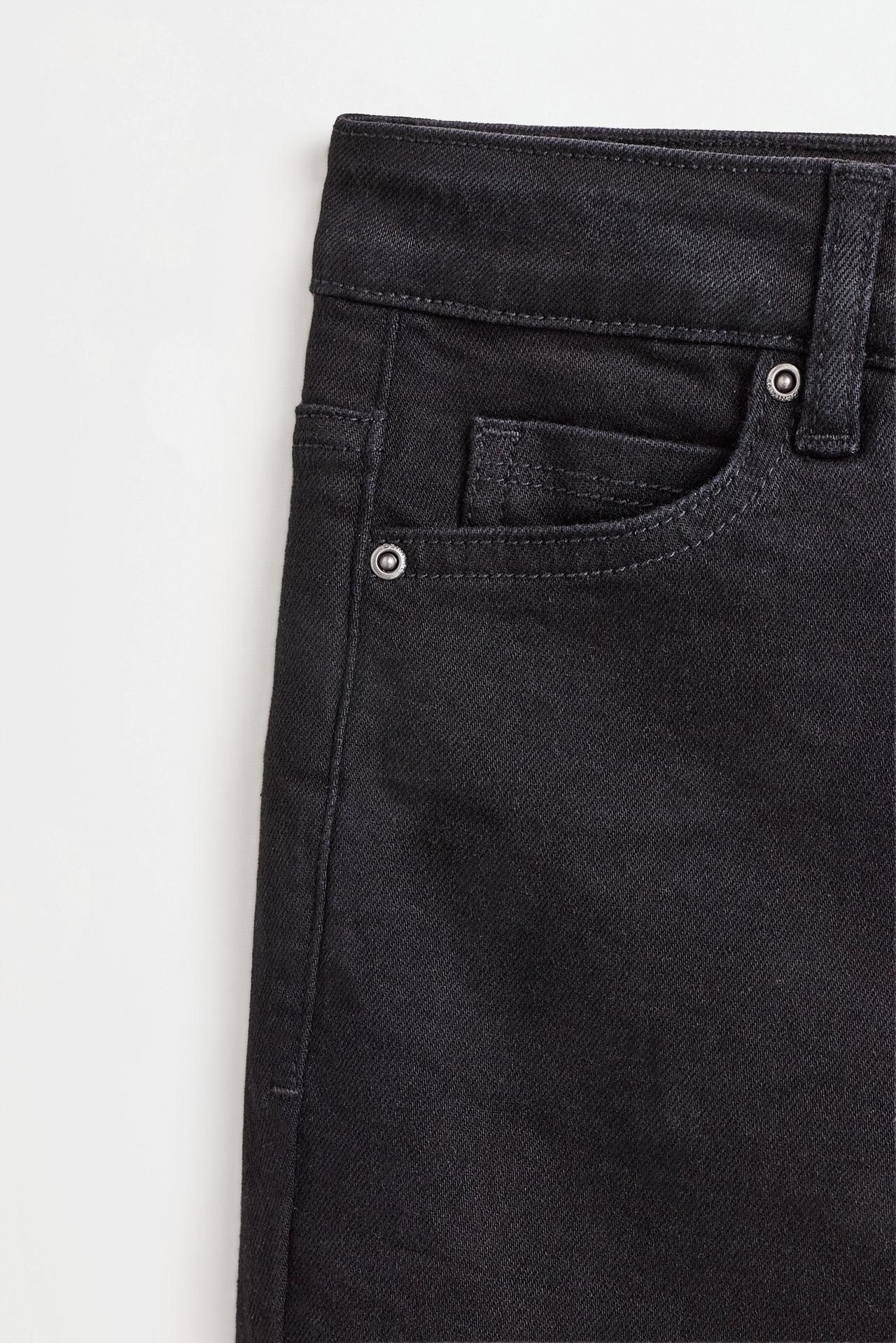 High-waist basic bell bottom jeans — CHARCOAL