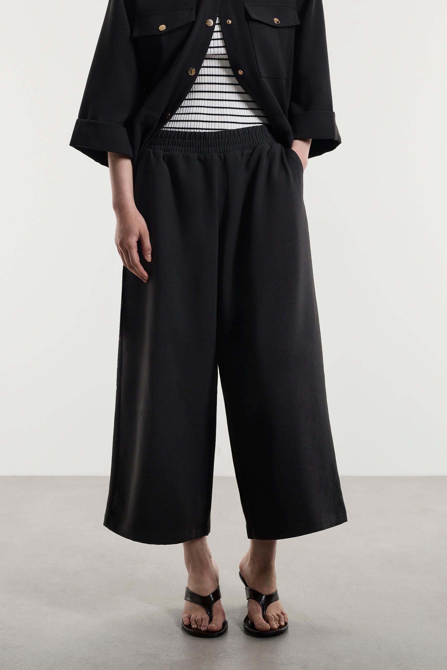 Culotte joggers — BLACK