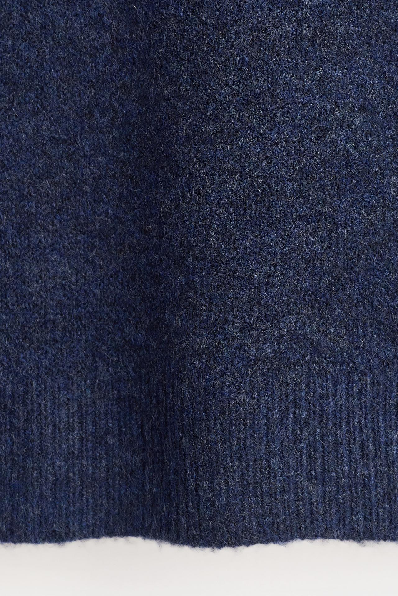 Fluffy knit sweater — BLUE MARL