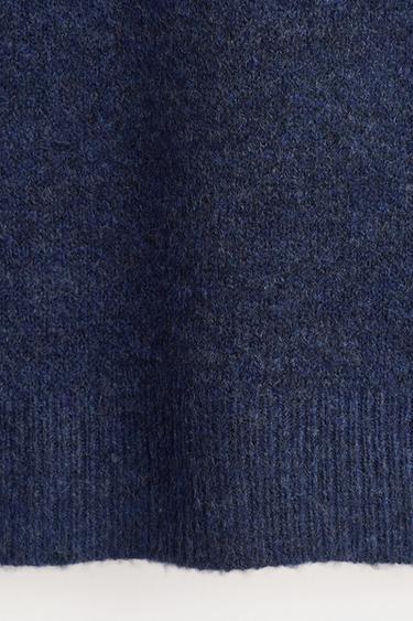 Fluffy knit sweater — BLUE MARL 5