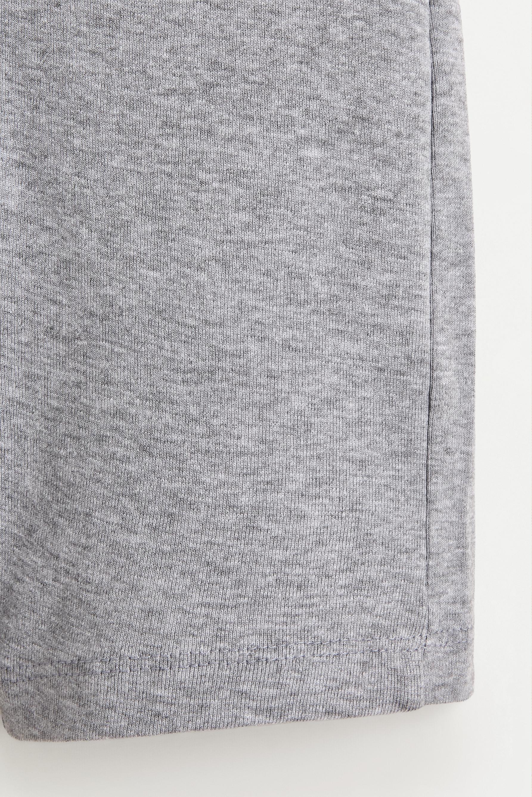 Cycling leggings with fold-over waist — GREY MARL
