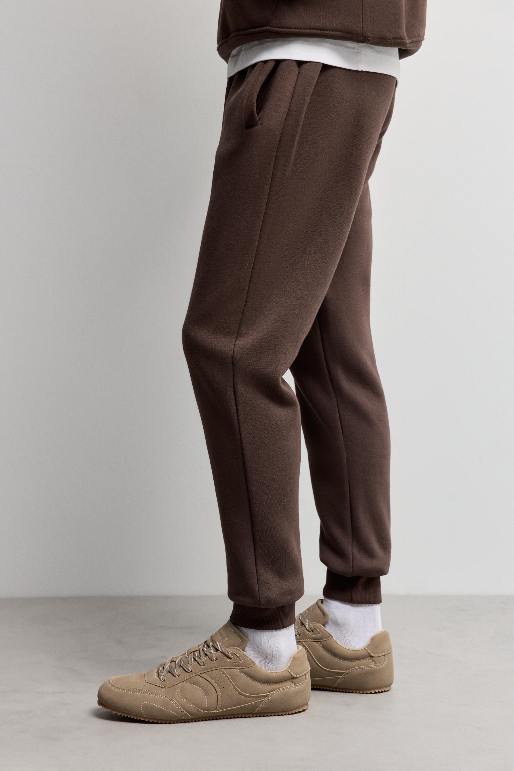 Regular fit tracksuit bottoms — CHOCOLATE