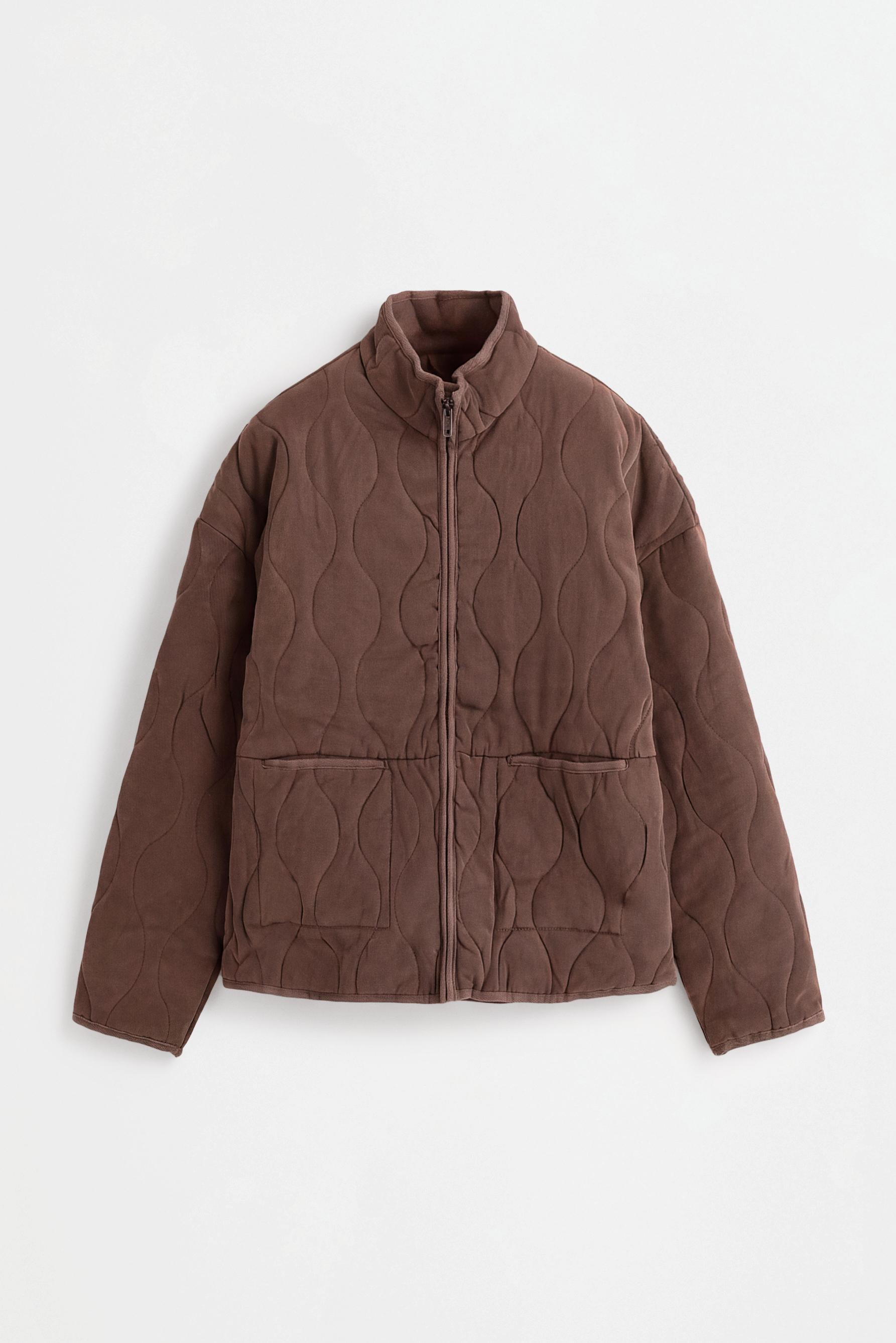 Quilted jacket — PALE BROWN