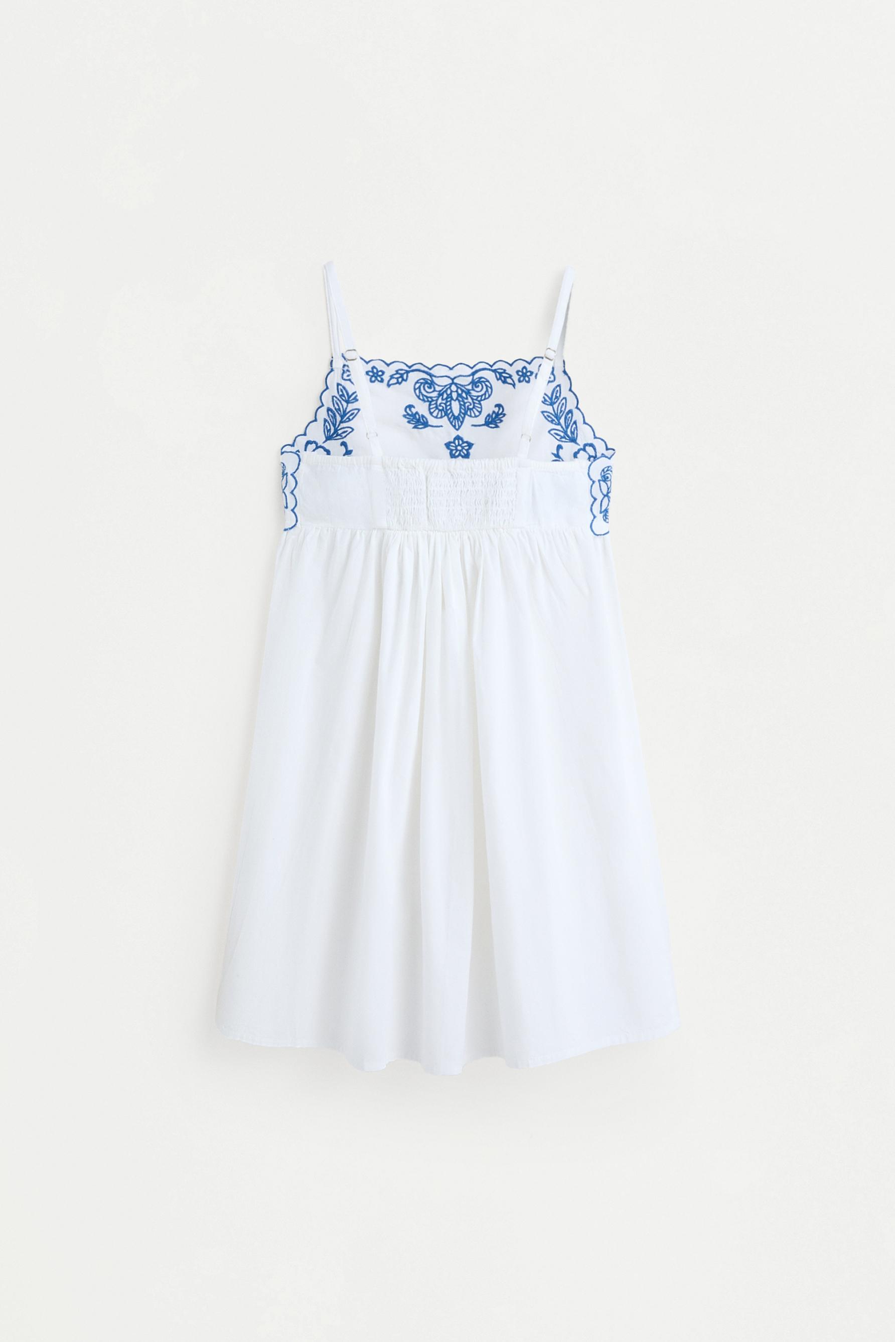 Embroidered dress — WHITE
