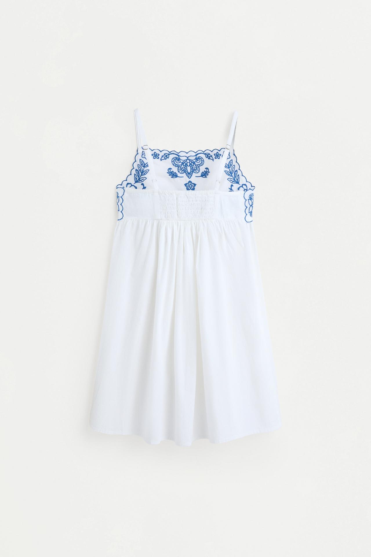 Embroidered dress — WHITE