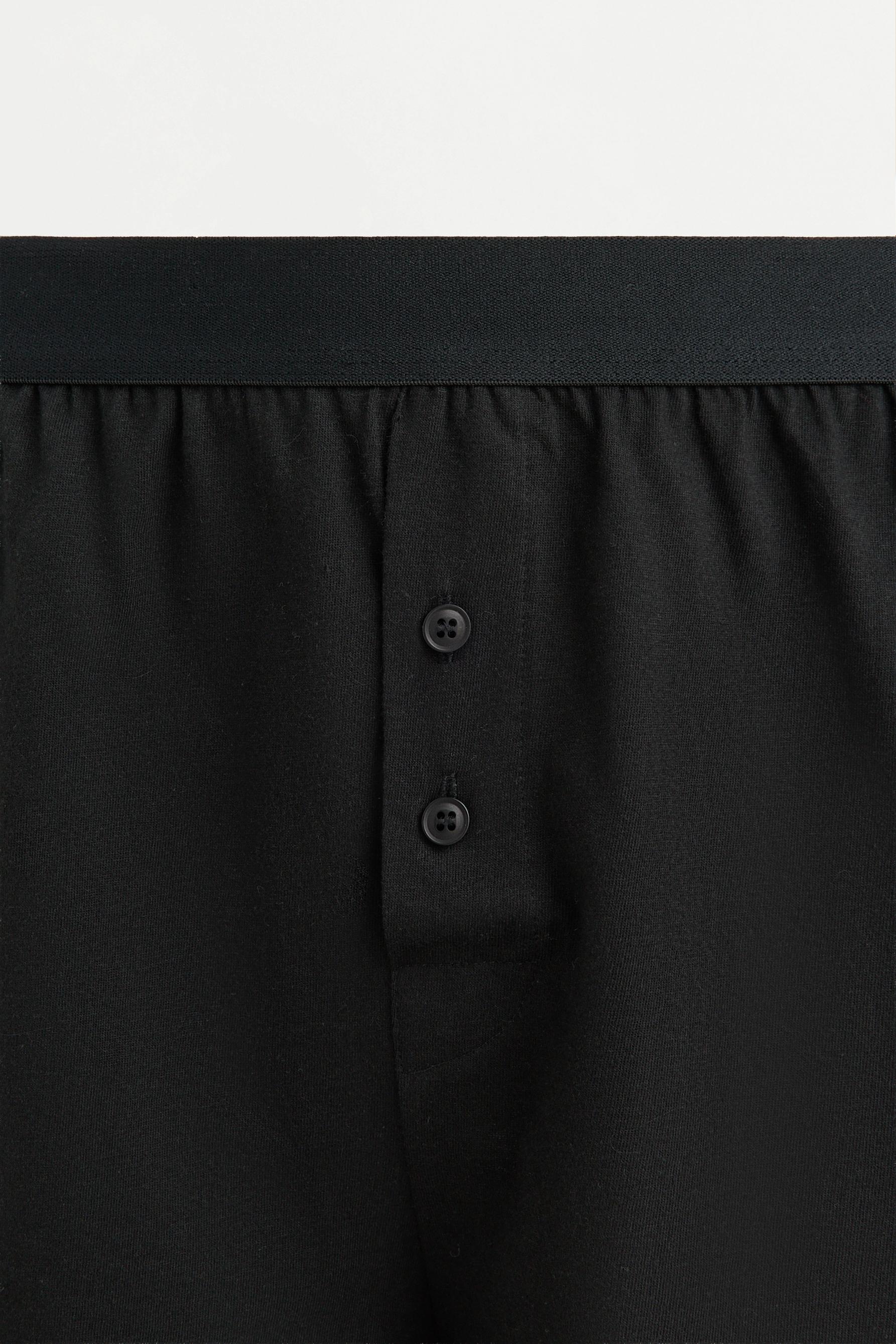 Fluid long boxer shorts (Pack 3) — BLACK