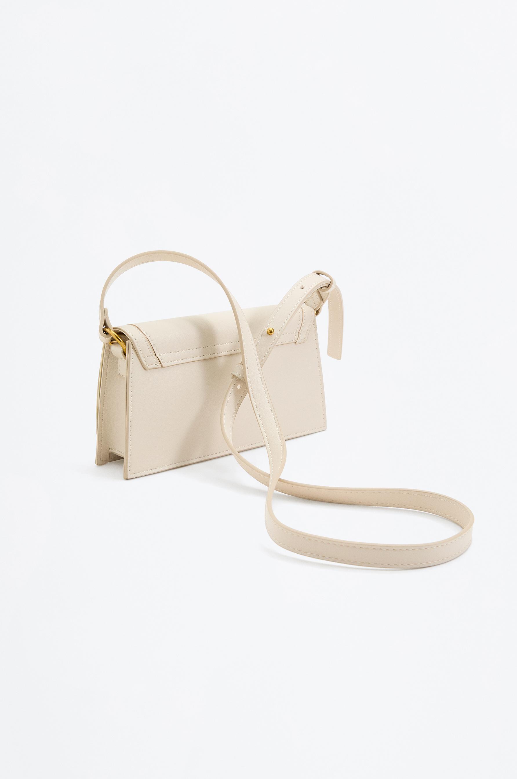 Flap crossbody bag — ECRU