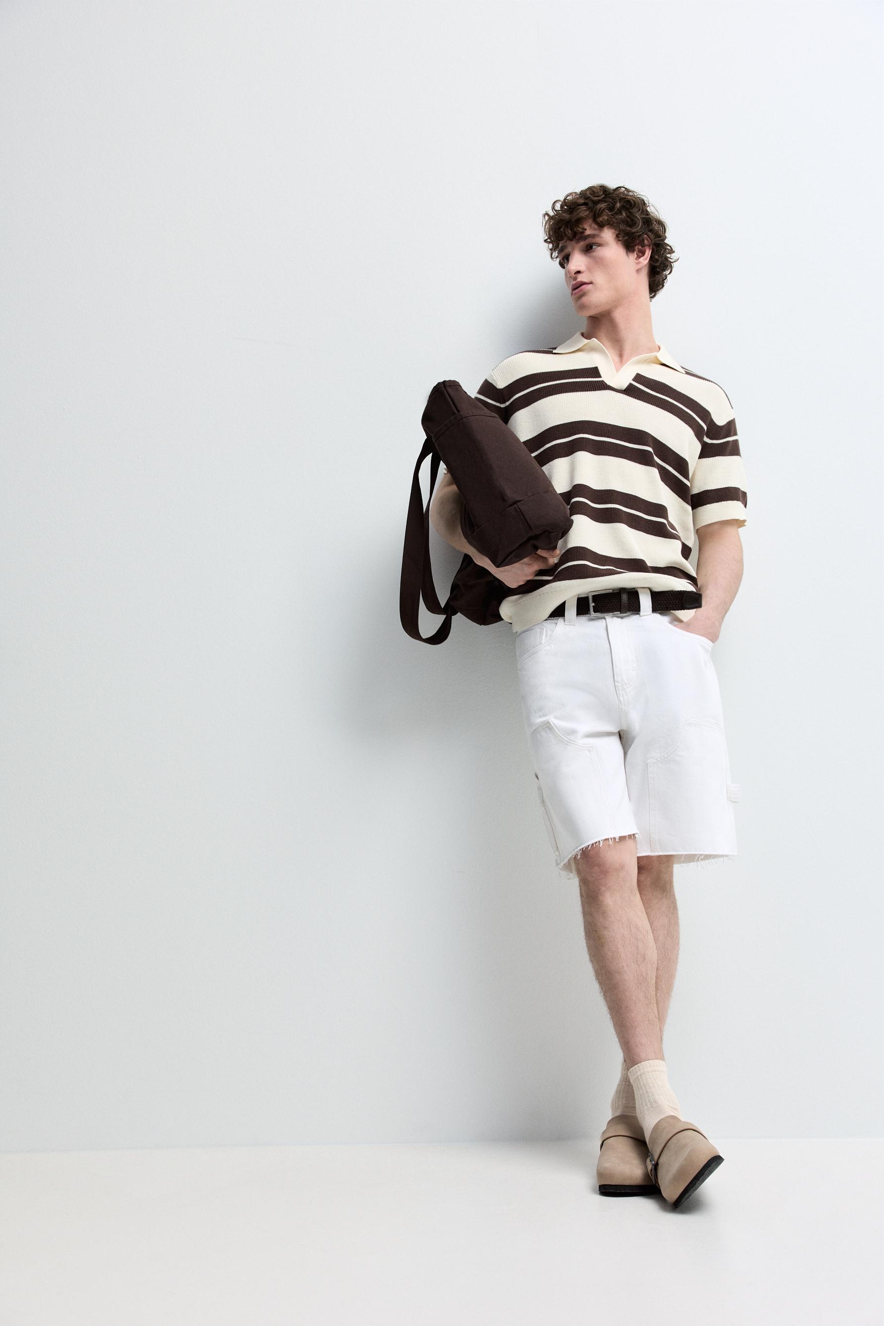 Carpenter denim Bermuda shorts — OFF WHITE