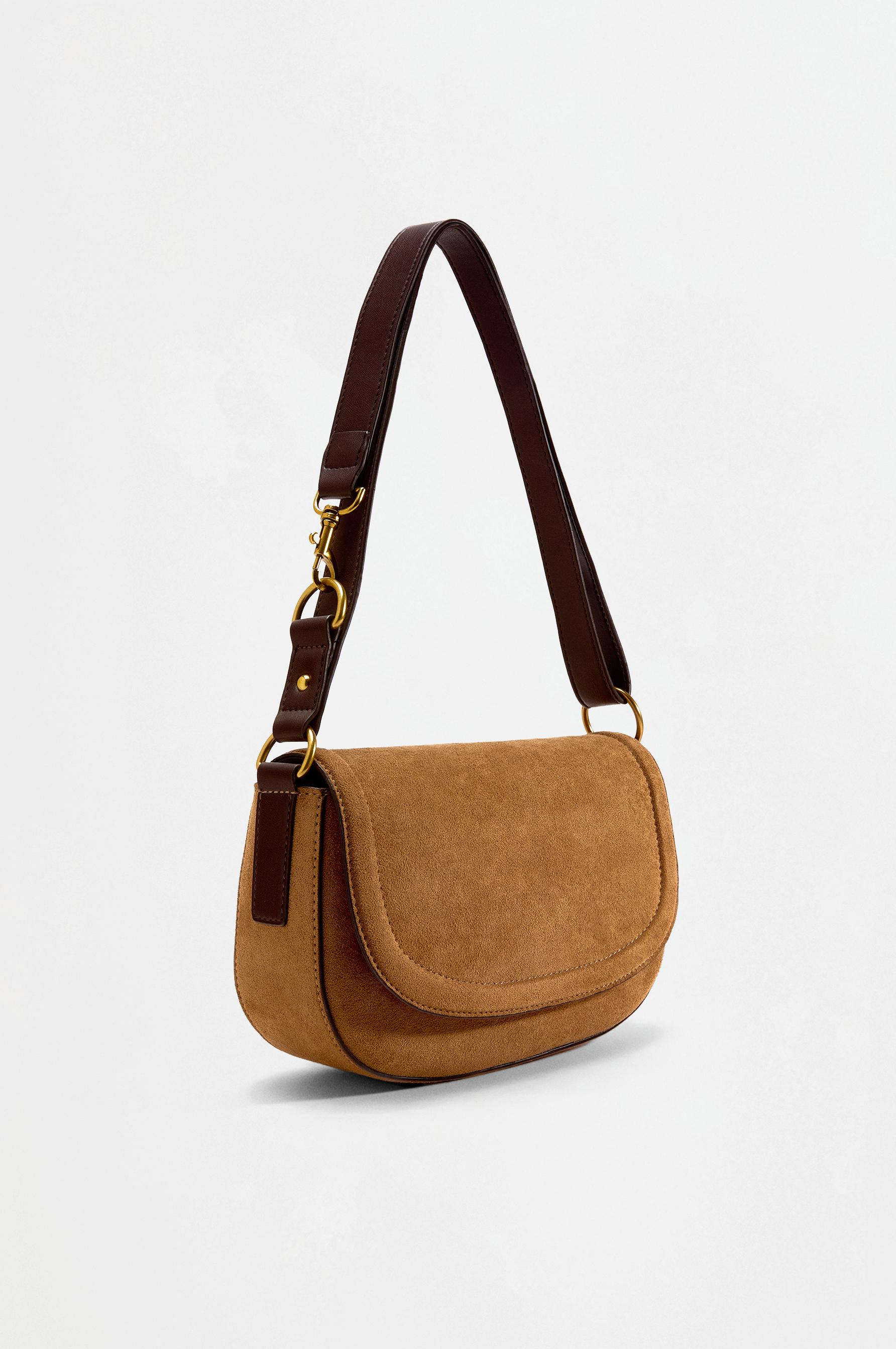 Multiway flap shoulder bag — CAMEL
