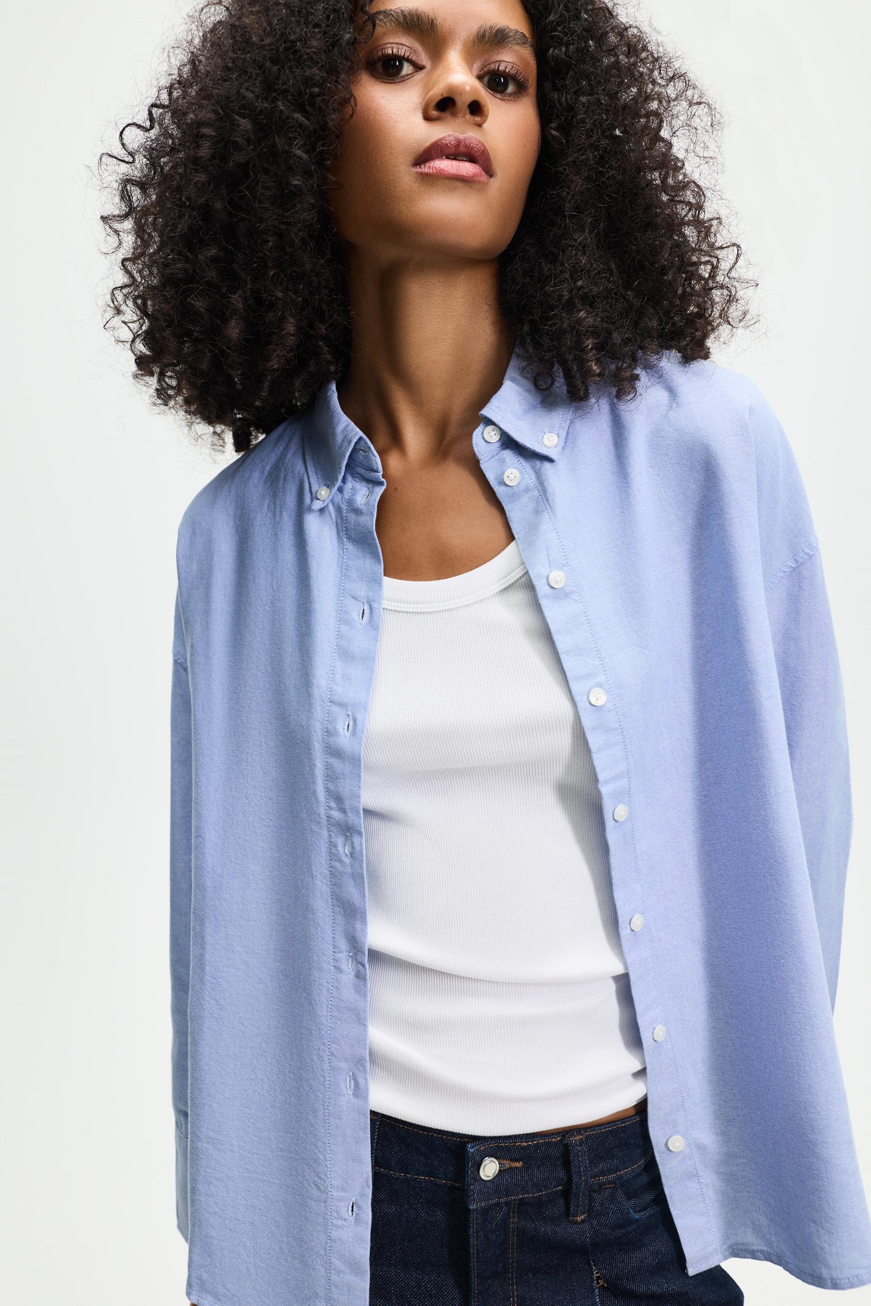 Striped Oxford shirt — BLUE
