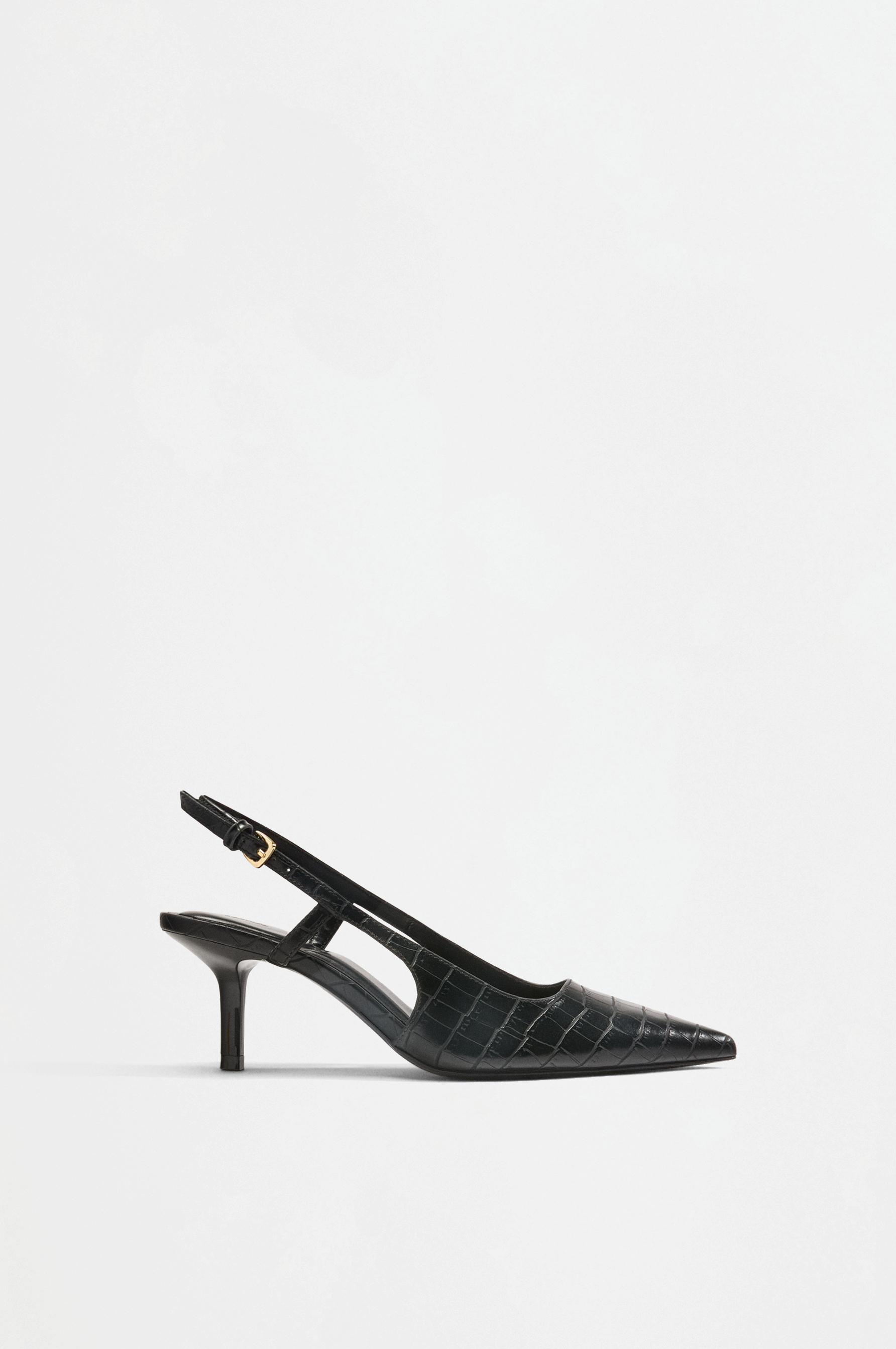 Slingback heels — BLACK