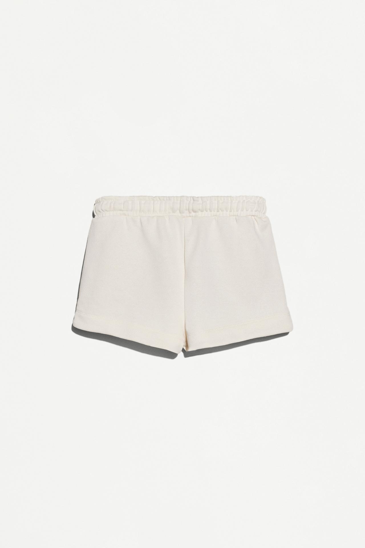 Plain plush shorts — ECRU