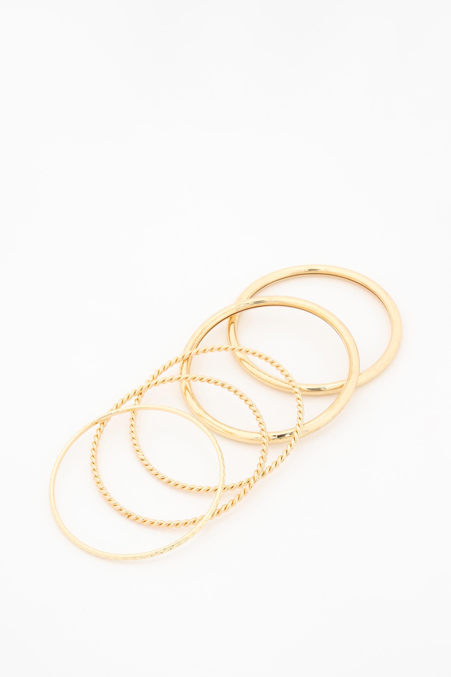 Pack of 5 metallic bracelets — GOLD