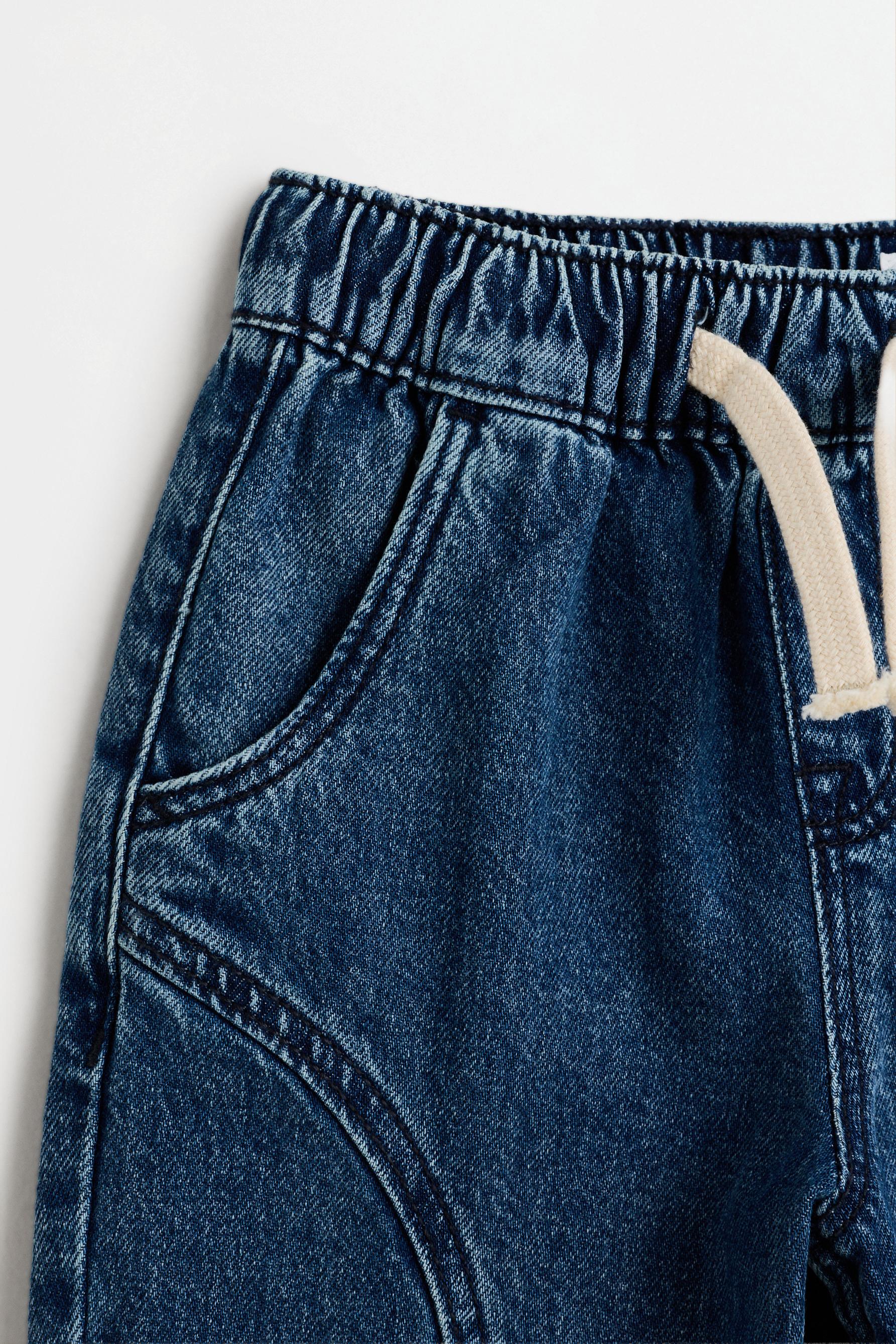Barrel-leg jogger jeans — DARK BLUE