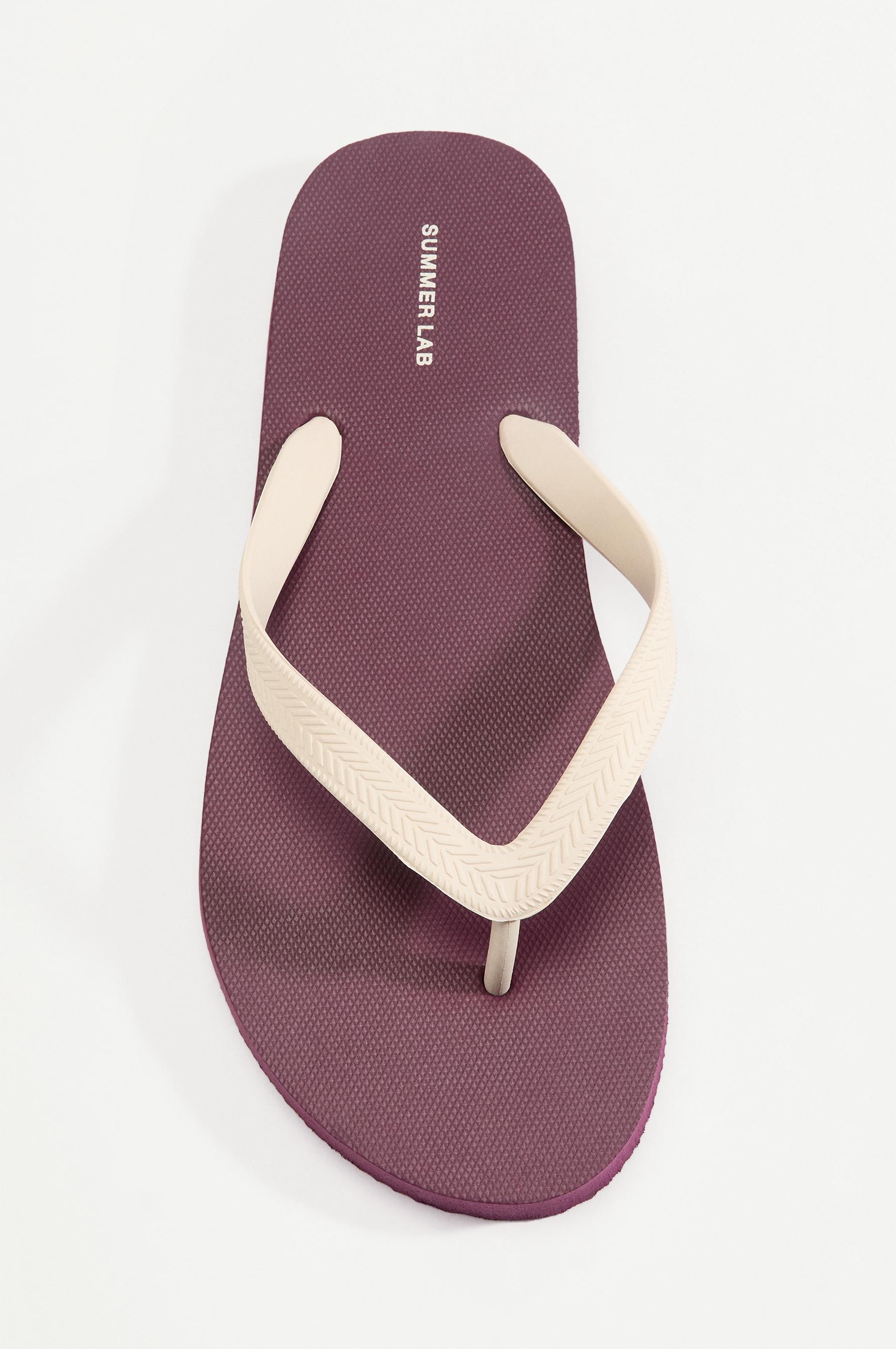 Stripes bath — BURGUNDY